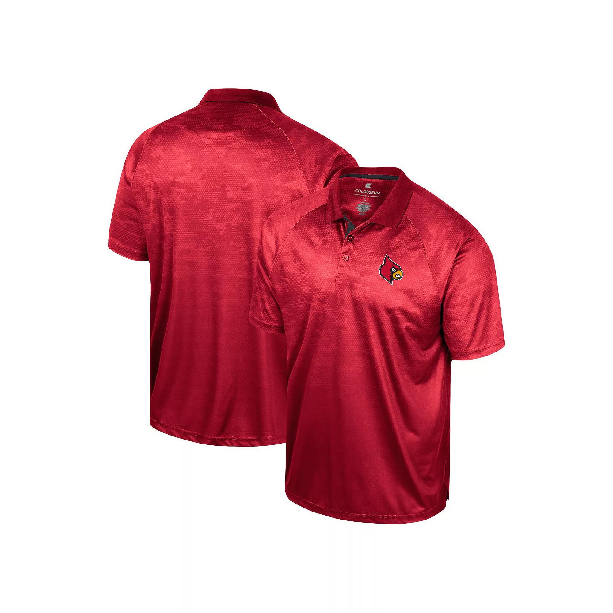 Men's Colosseum Red NC State Wolfpack Honeycomb Raglan Polo, Size: Medium, Nst Red Product Image