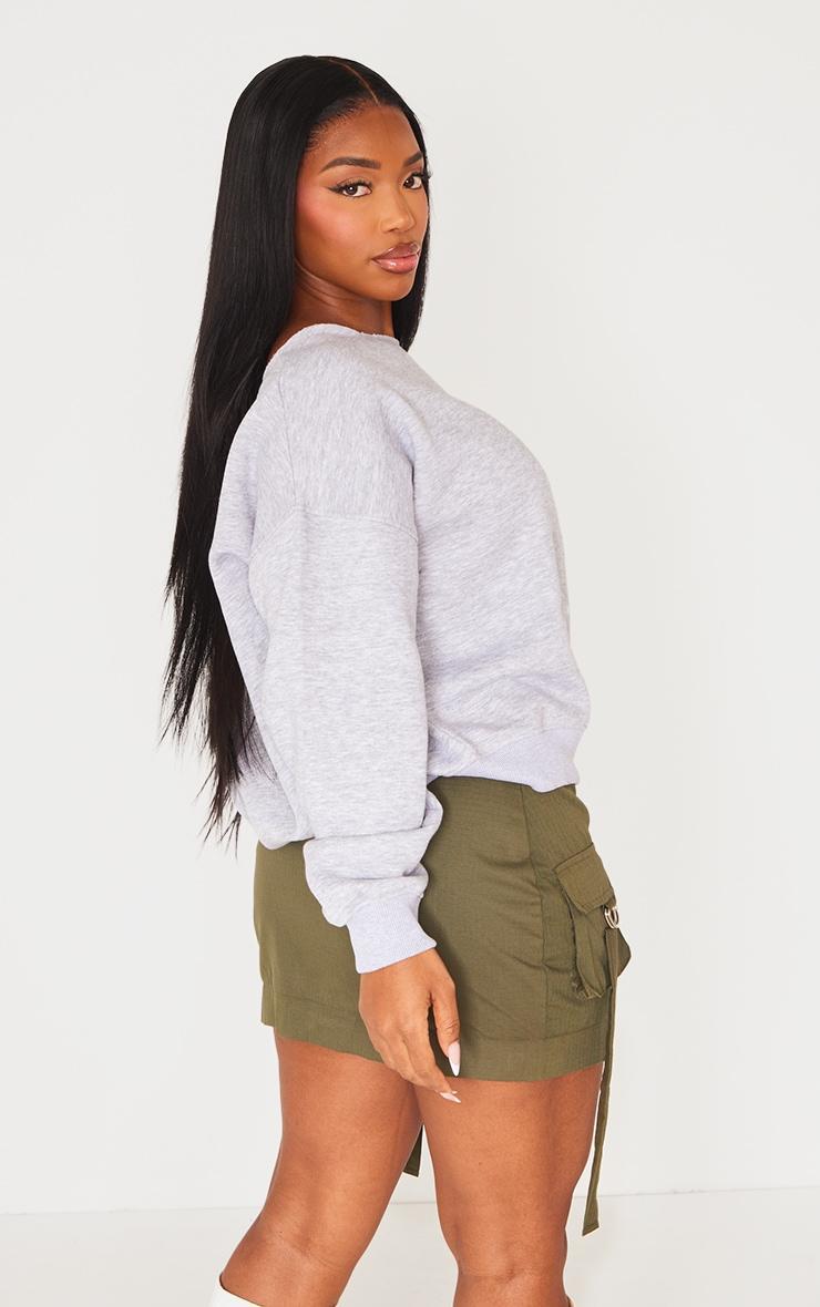 Shape Grey Marl Sweat Raw Edge Slouch Sweatshirt Product Image
