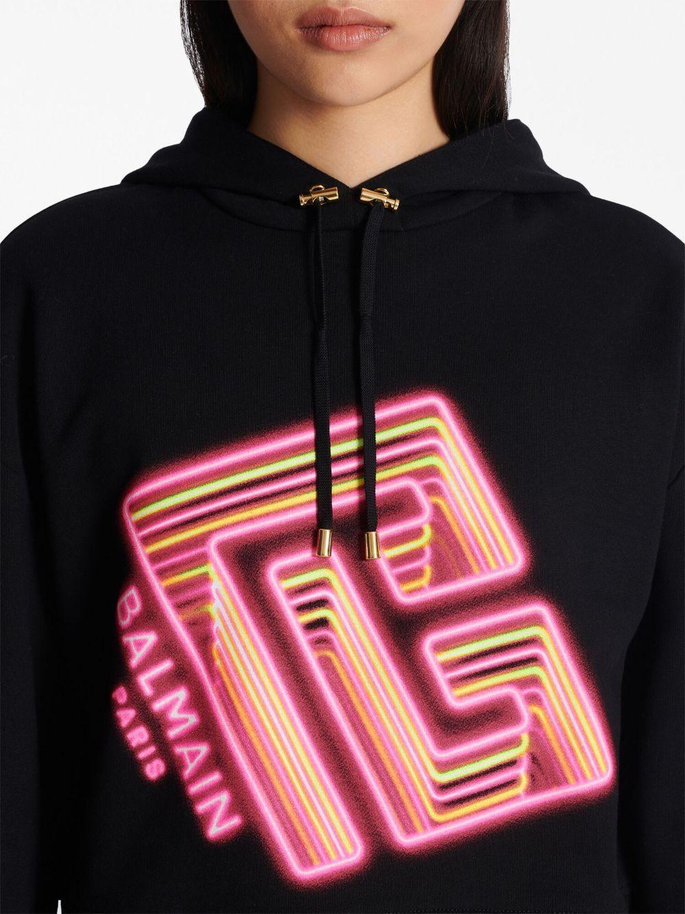 logo-print cotton hoodie  Product Image