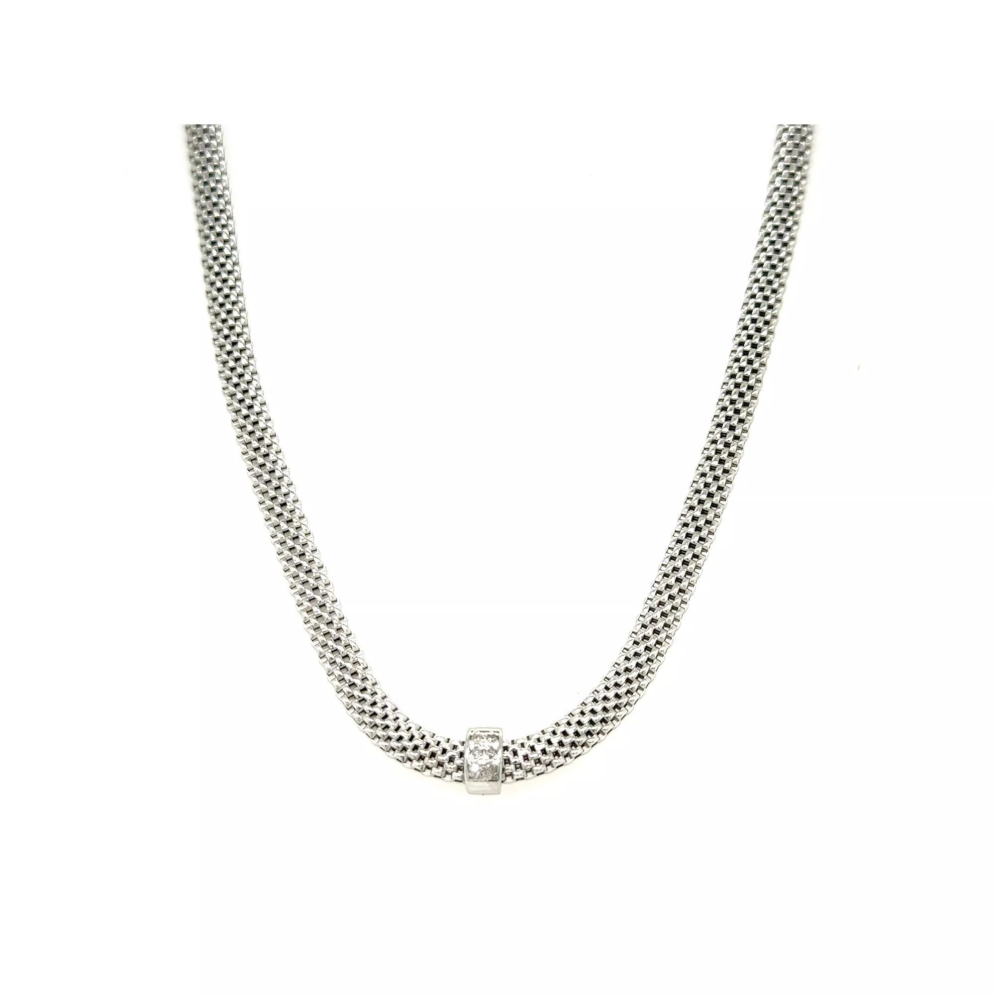Meshmerise 18k Gold Vermeil Mesh Diamond Accent Necklace, Women's, Size: 15-17" ADJ, Sterling Silver Product Image