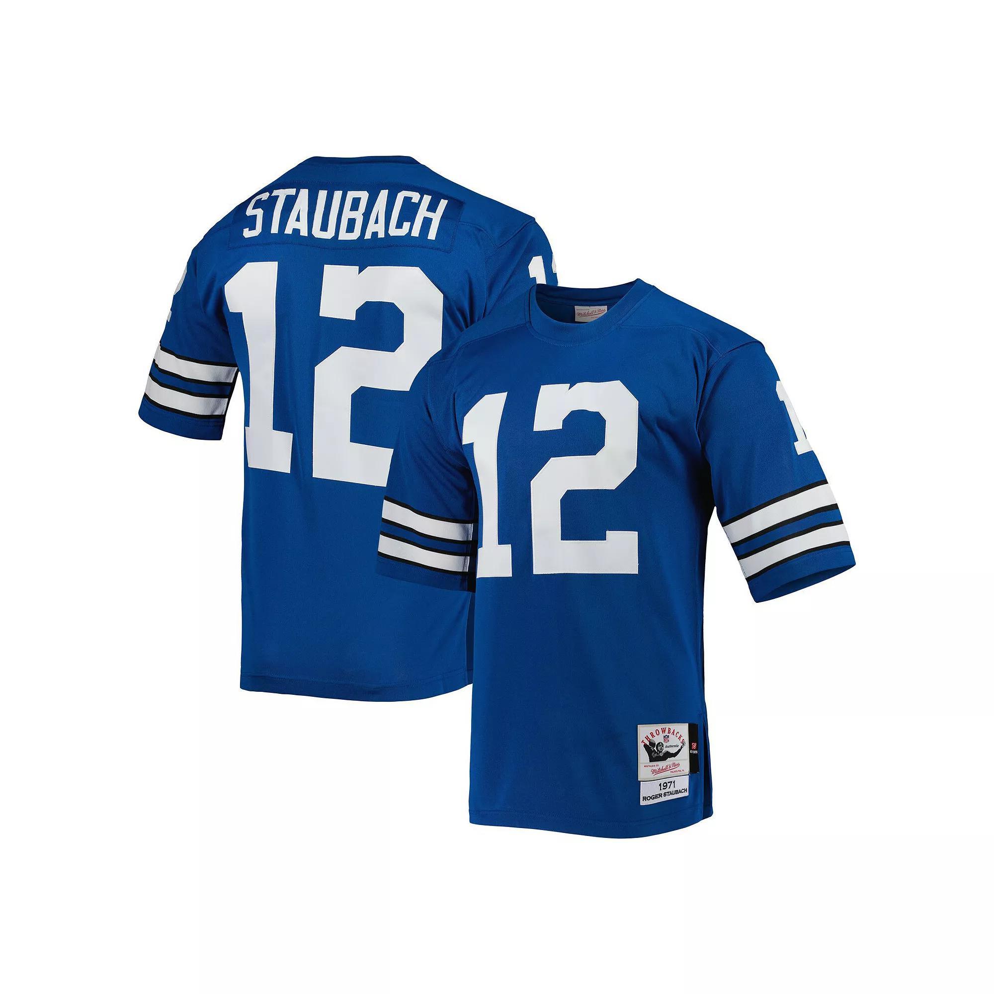 Men's Mitchell & Ness Roger Staubach Royal Dallas Cowboys 1971 Authentic Retired Player Jersey, Size: 36, Blue Product Image