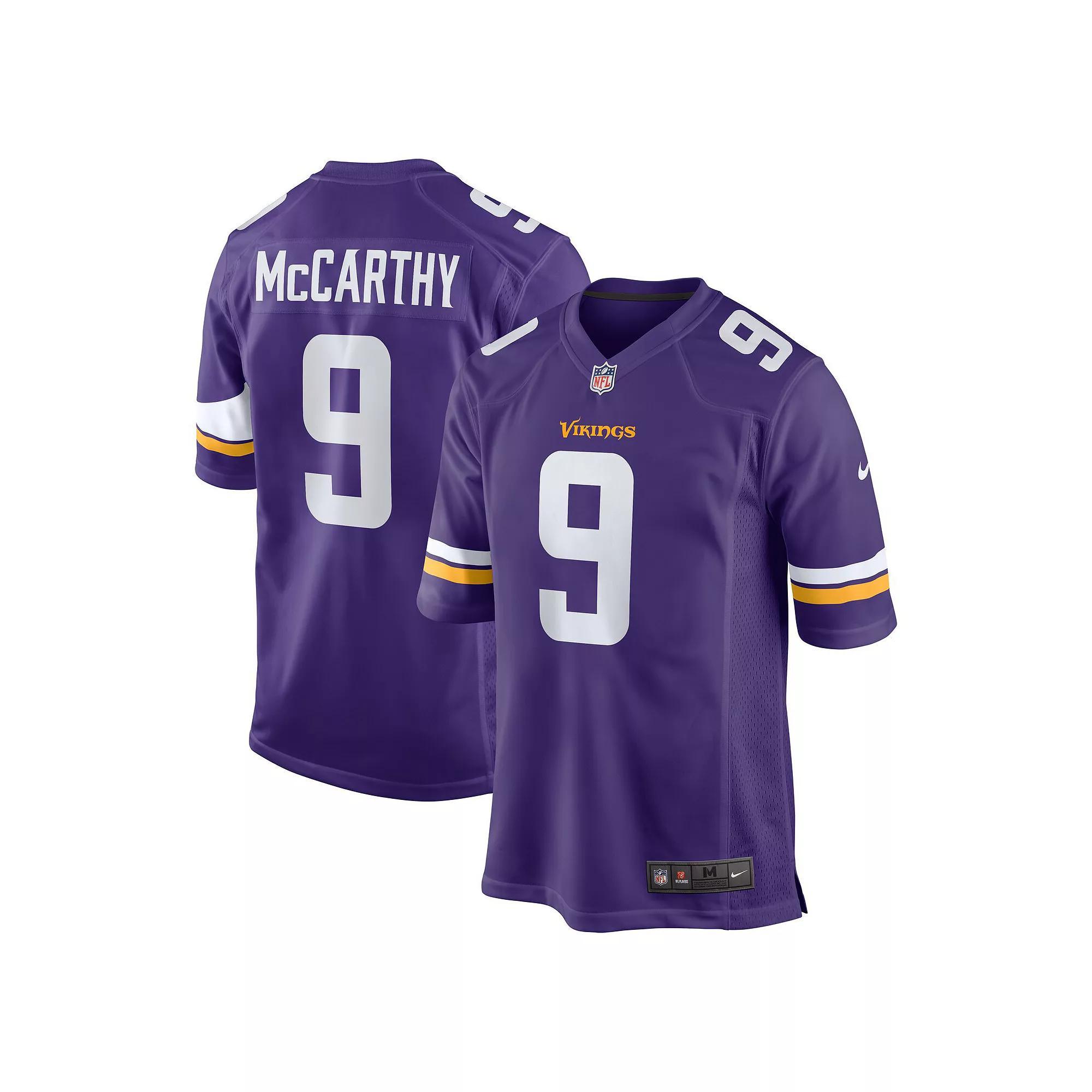 Men's Nike J.J. McCarthy Purple Minnesota Vikings Player Game Jersey, Size: Large Product Image