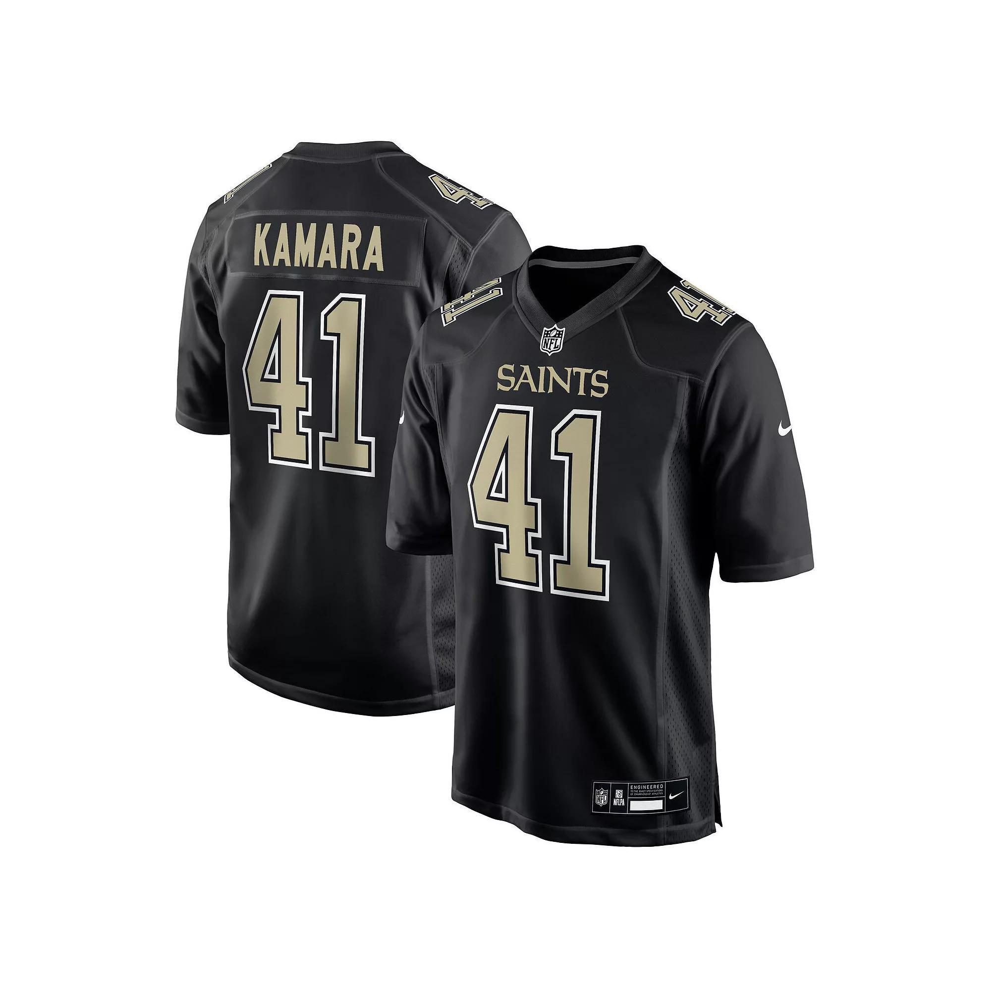 Men's Nike Alvin Kamara Carbon Black New Orleans Saints Fashion Game Jersey, Size: Small Product Image