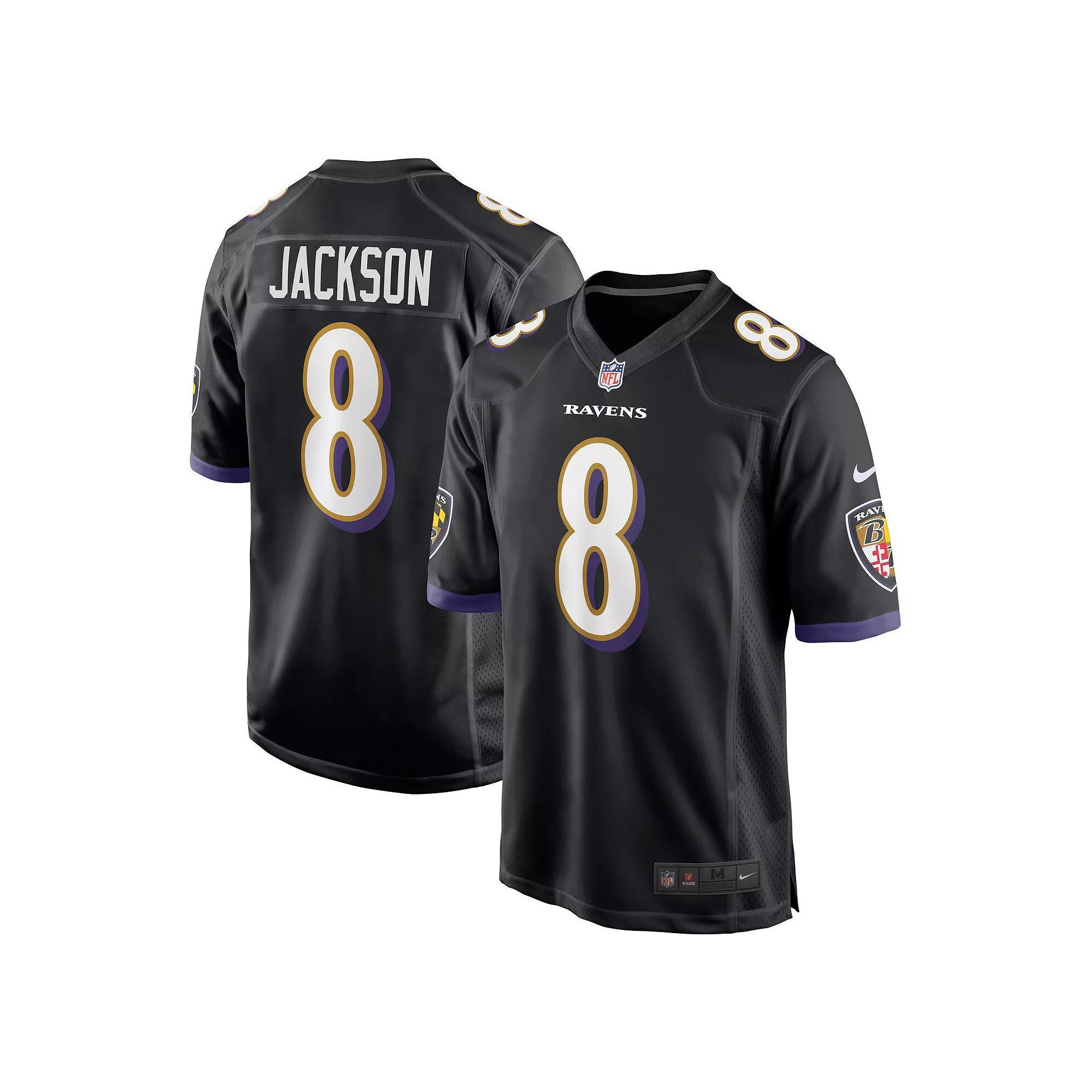 Men's Nike Lamar Jackson Black Baltimore Ravens Alternate Game Jersey, Size: XL Product Image