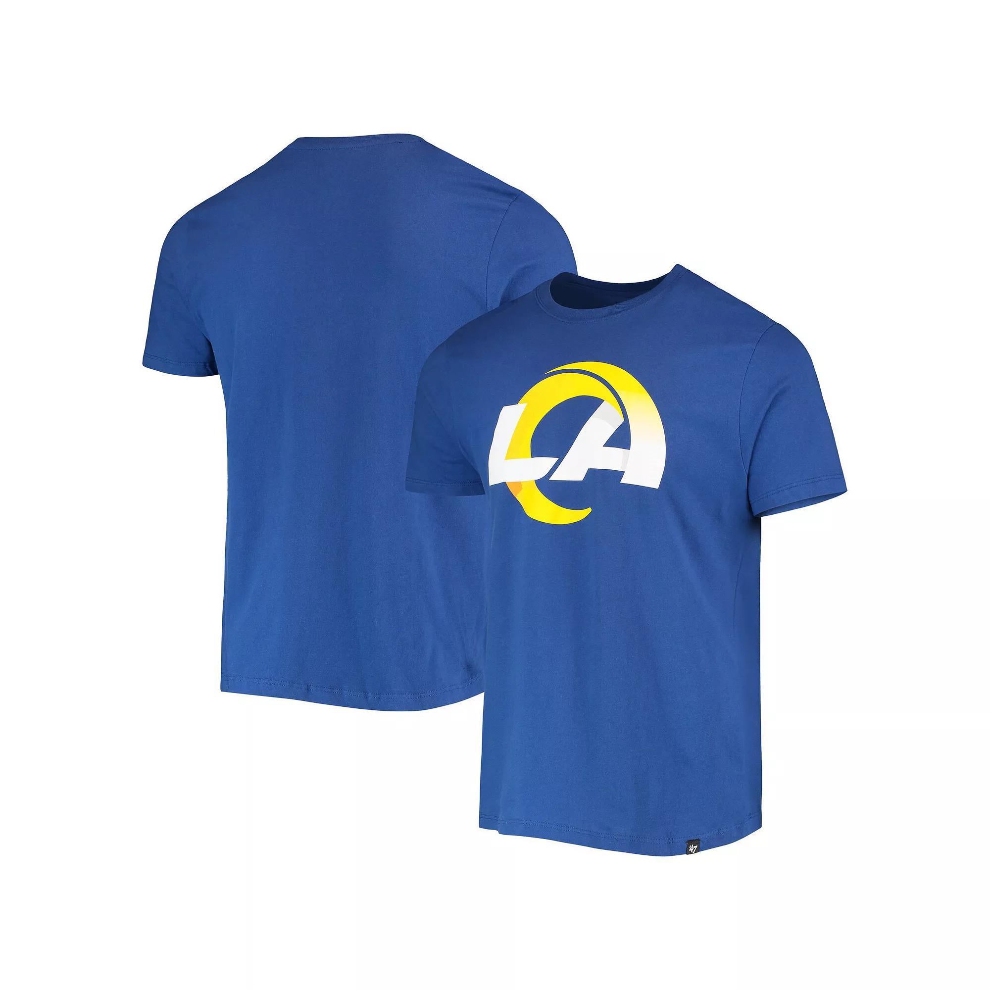 Men's '47 Royal Los Angeles Rams Imprint Super Rival T-Shirt, Size: Medium, Blue Product Image