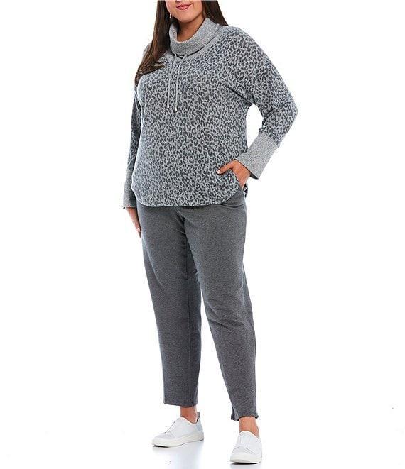Ruby Rd. Plus Size French Terry Elastic Waist Pull-On Pants Product Image