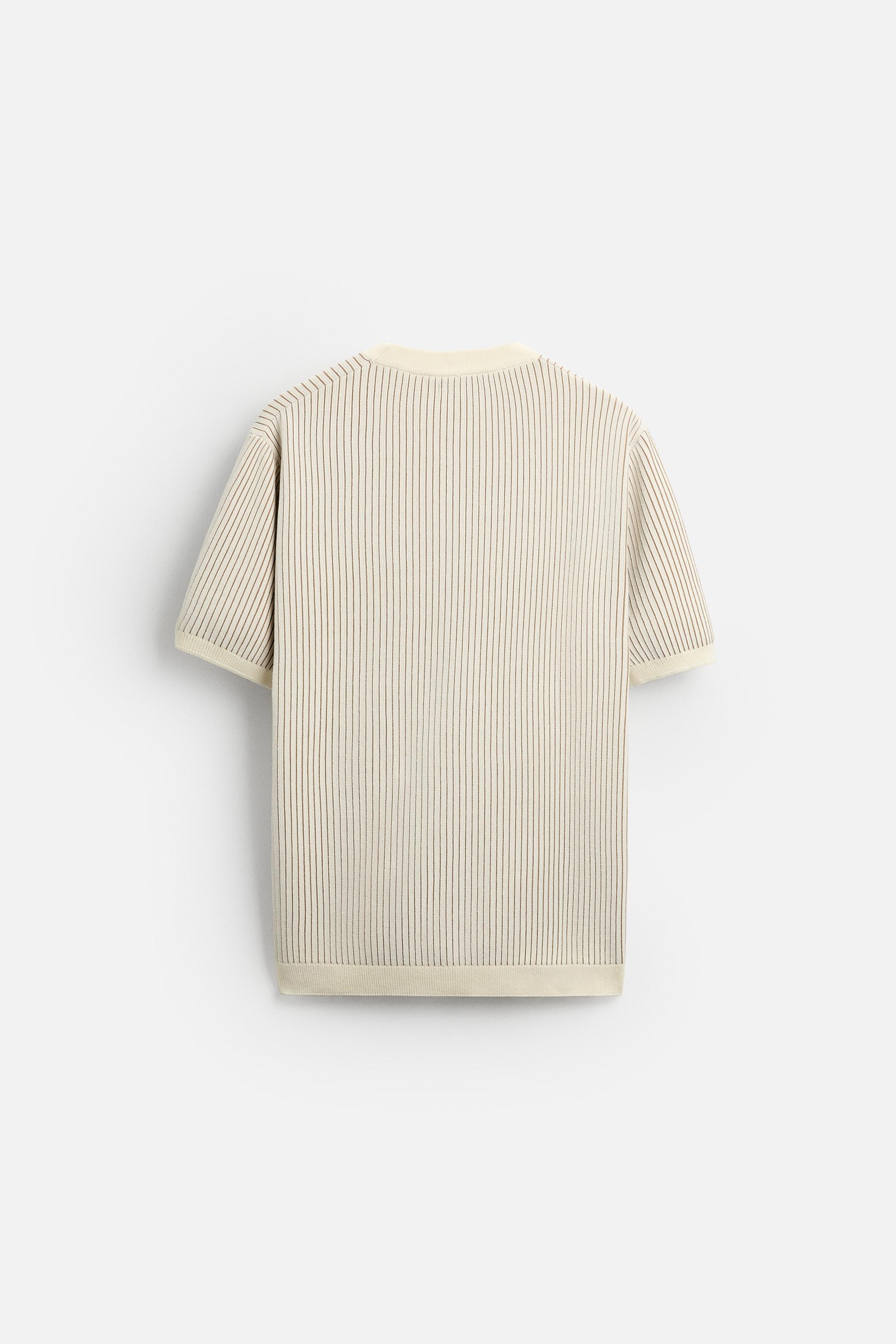 STRIPED KNIT T-SHIRT Product Image