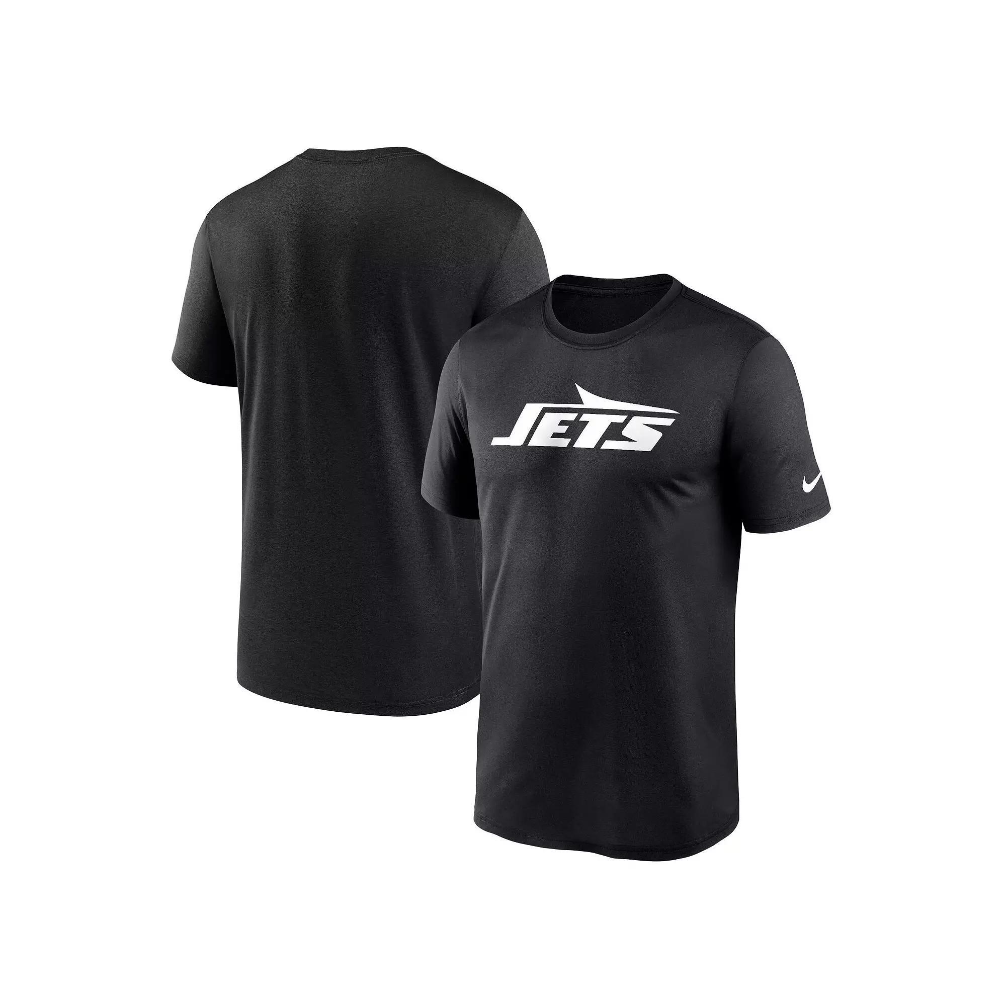 Men's Nike Black New York Jets Primetime Legend Wordmark Performance T-Shirt, Size: 4XL Product Image