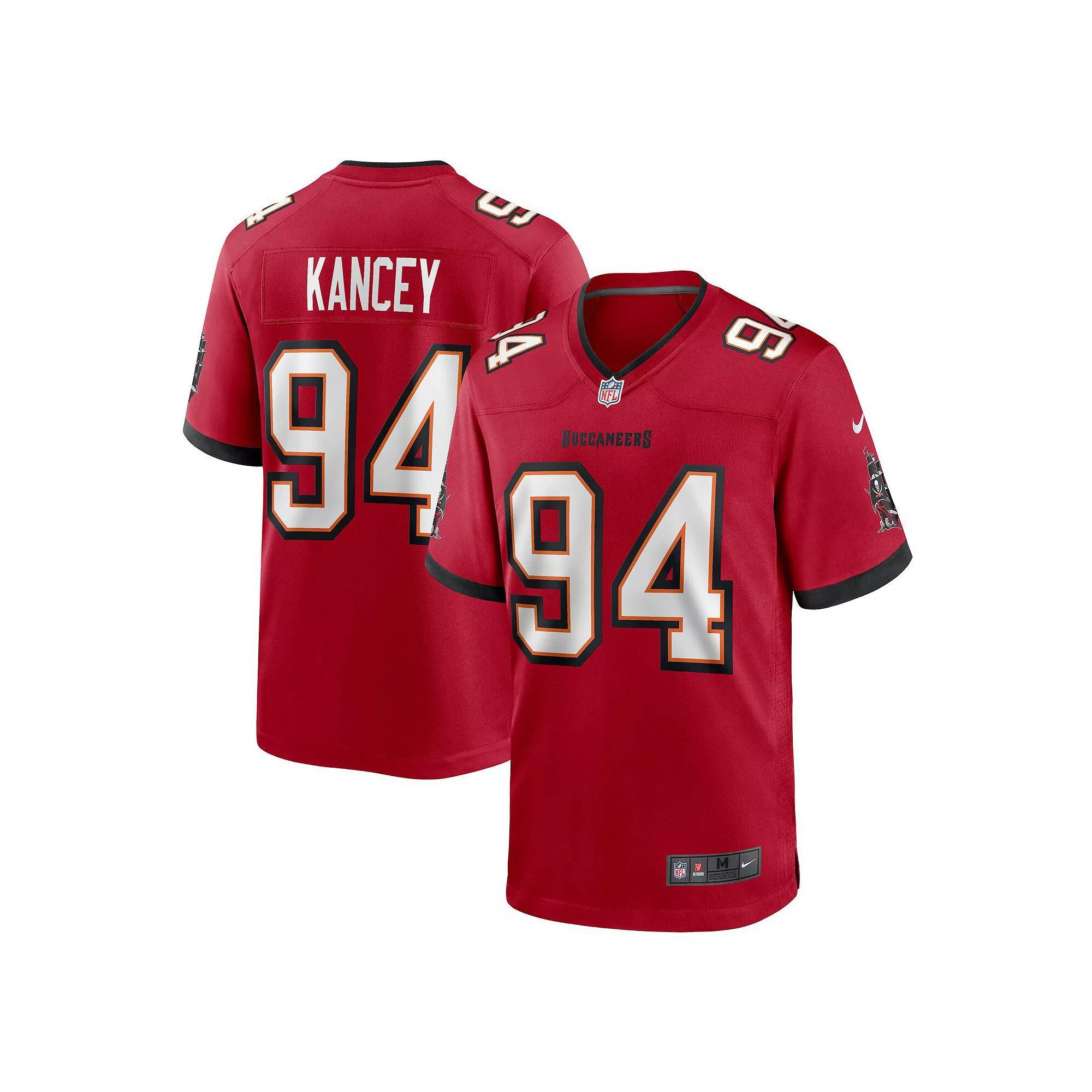 Men's Nike Calijah Kancey Red Tampa Bay Buccaneers 2023 NFL Draft First Round Pick Game Jersey, Size: XL Product Image