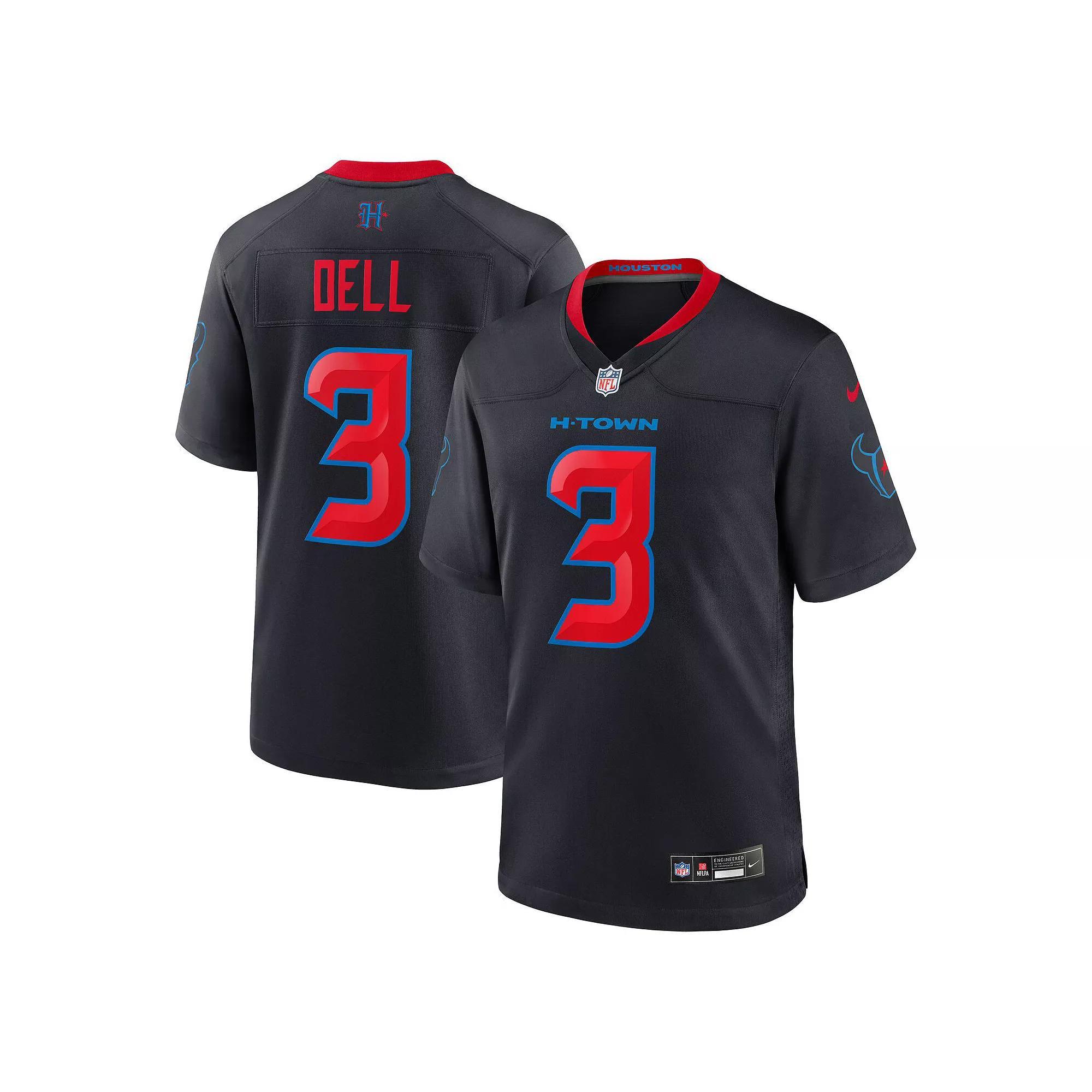Men's Nike Tank Dell  Navy Houston Texans 2nd Alternate Game Jersey, Size: 3XL, Blue Product Image