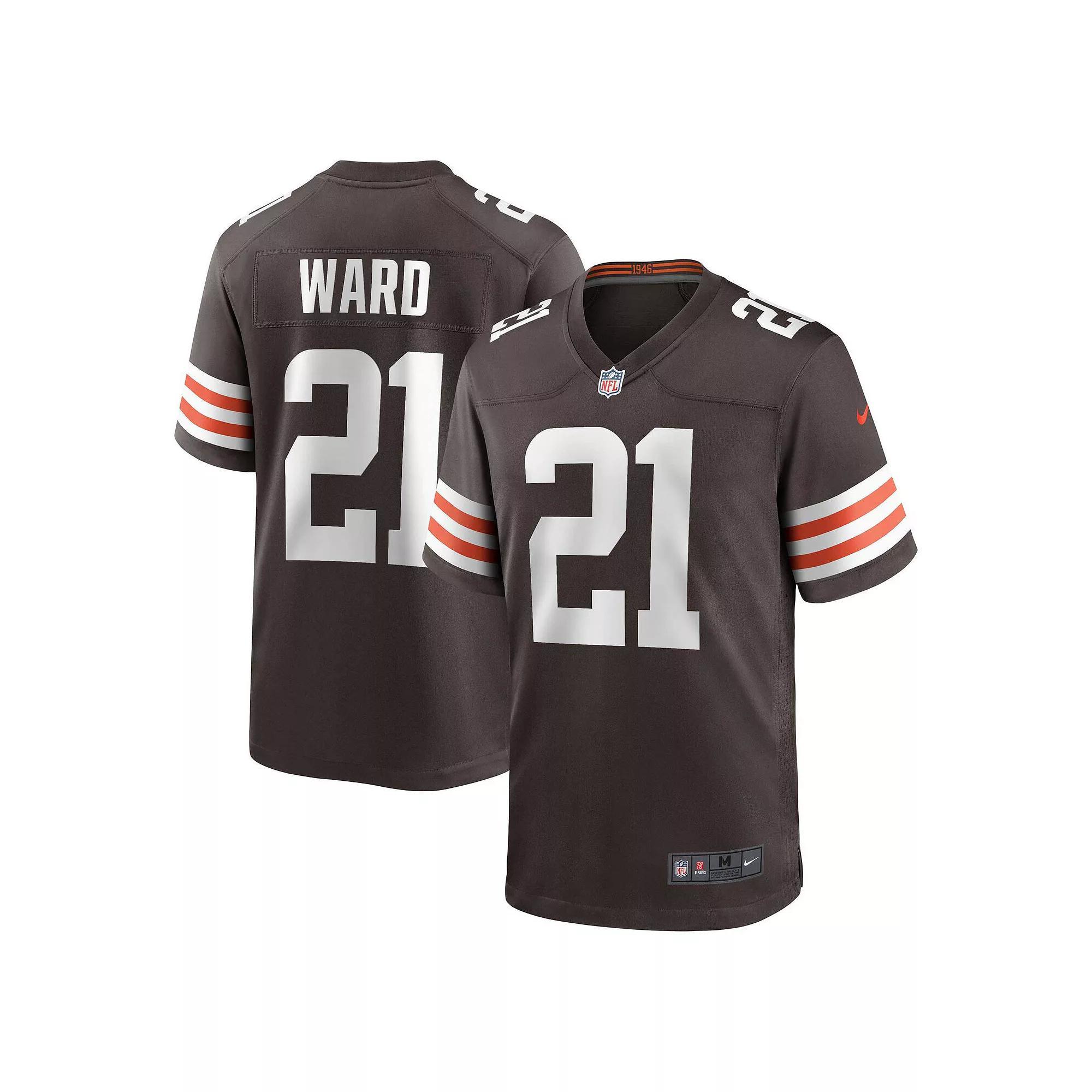 Men's Nike Denzel Ward Brown Cleveland Browns Game Jersey, Size: 3XL Product Image