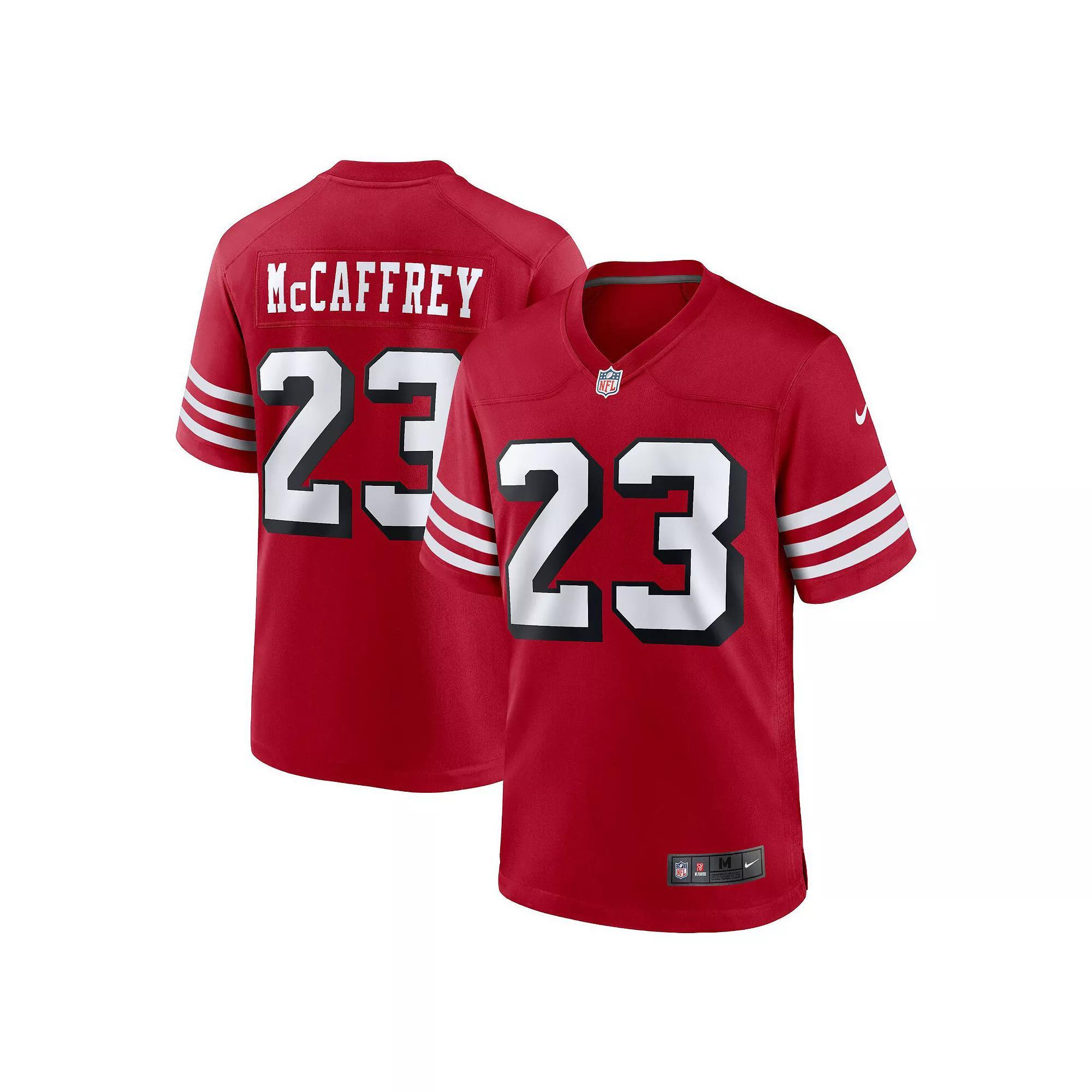 Men's Nike Christian McCaffrey Scarlet San Francisco 49ers Alternate Game Player Jersey, Size: Medium, Red Product Image