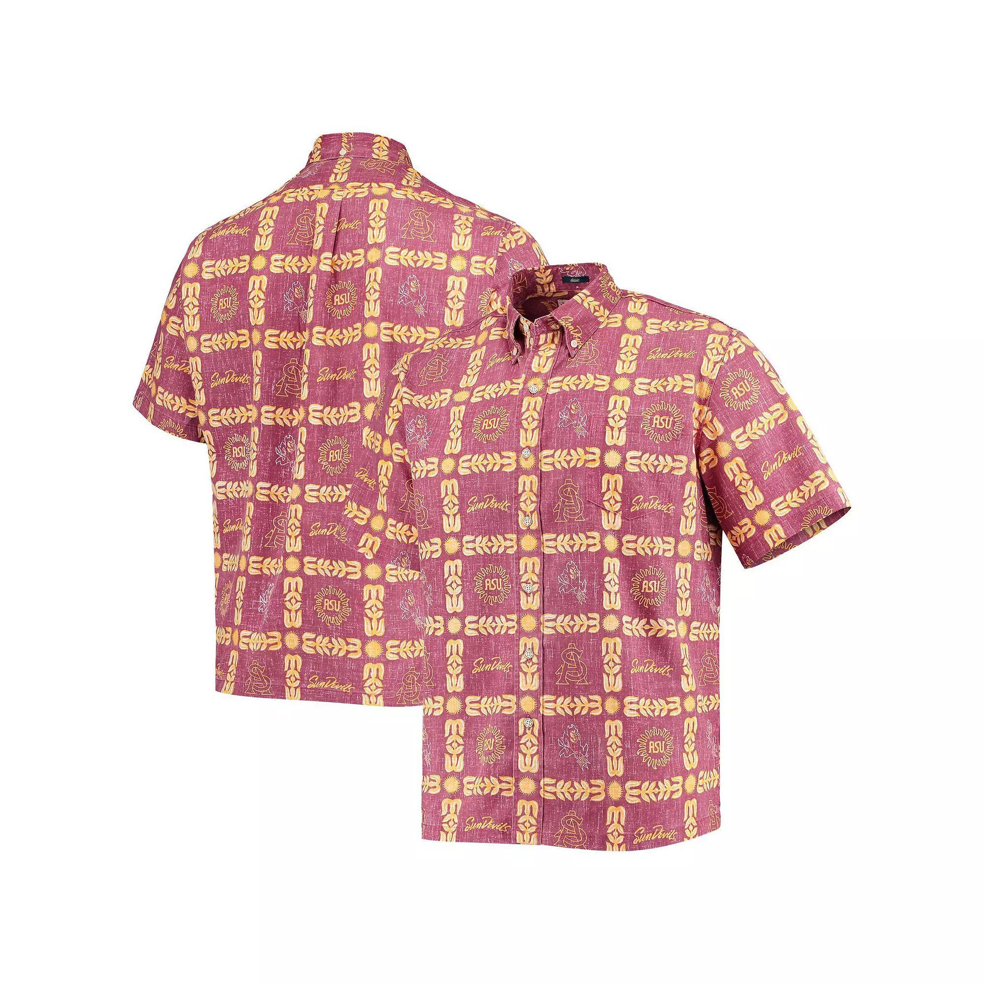 Men's Reyn Spooner Maroon Arizona State Sun Devils Classic Button-Down Shirt, Size: Medium, Red Product Image