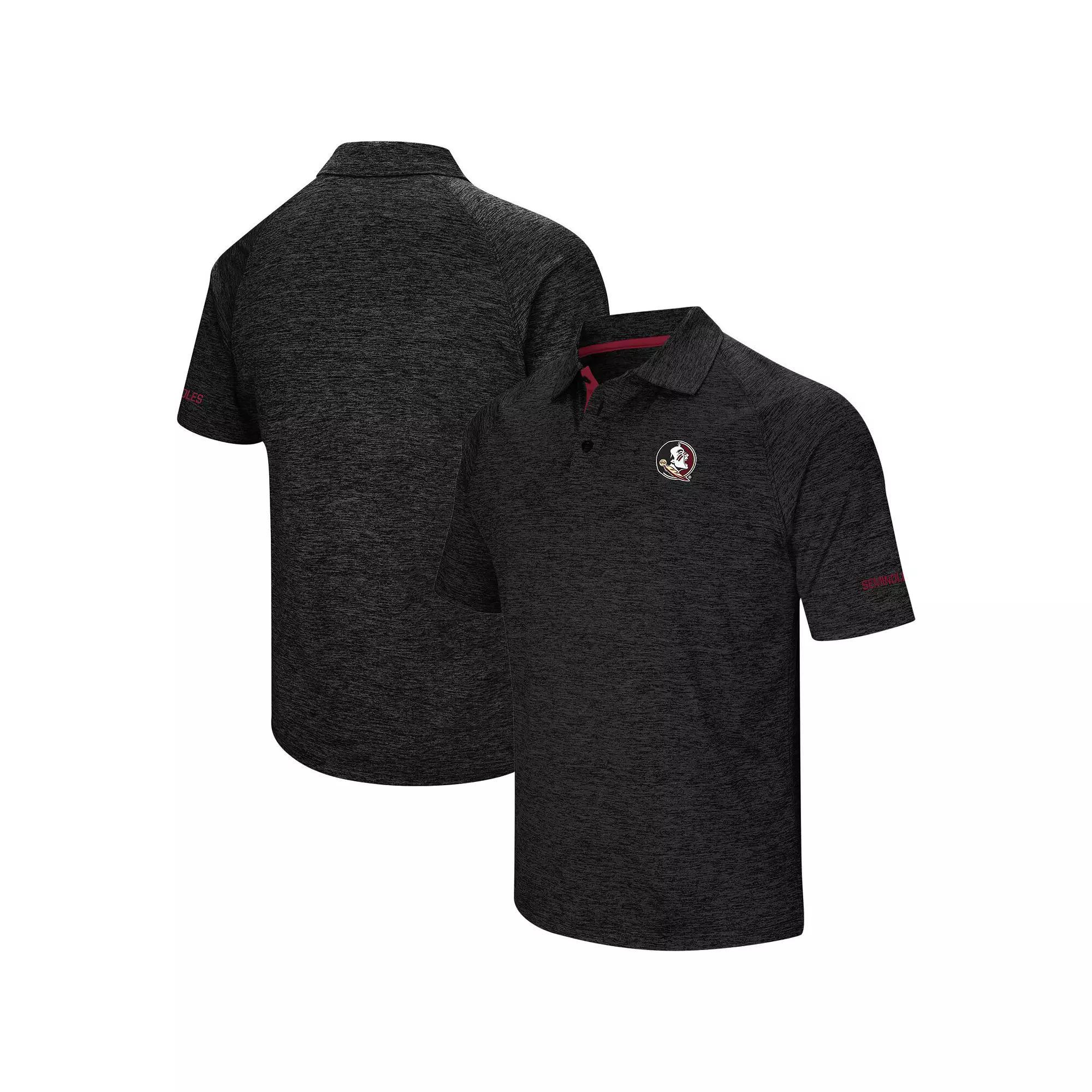 Men's Colosseum Black Florida State Seminoles Big & Tall Down Swing Polo, Size: 4XB Product Image