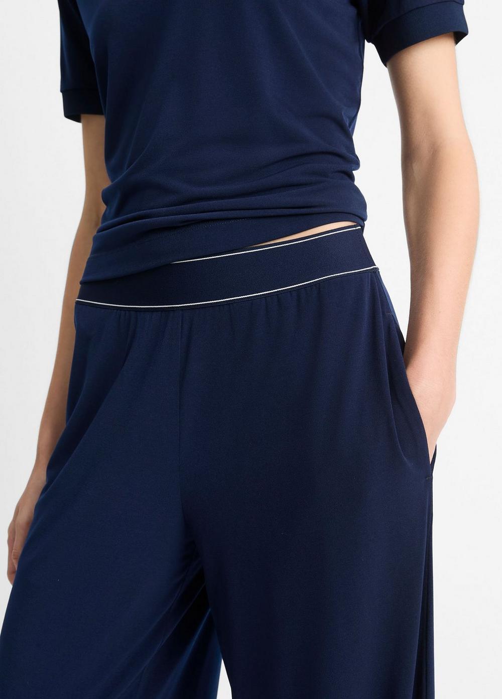 Womens Stretch-jersey Pull-On Pant, Navy, Size XS Vince Product Image