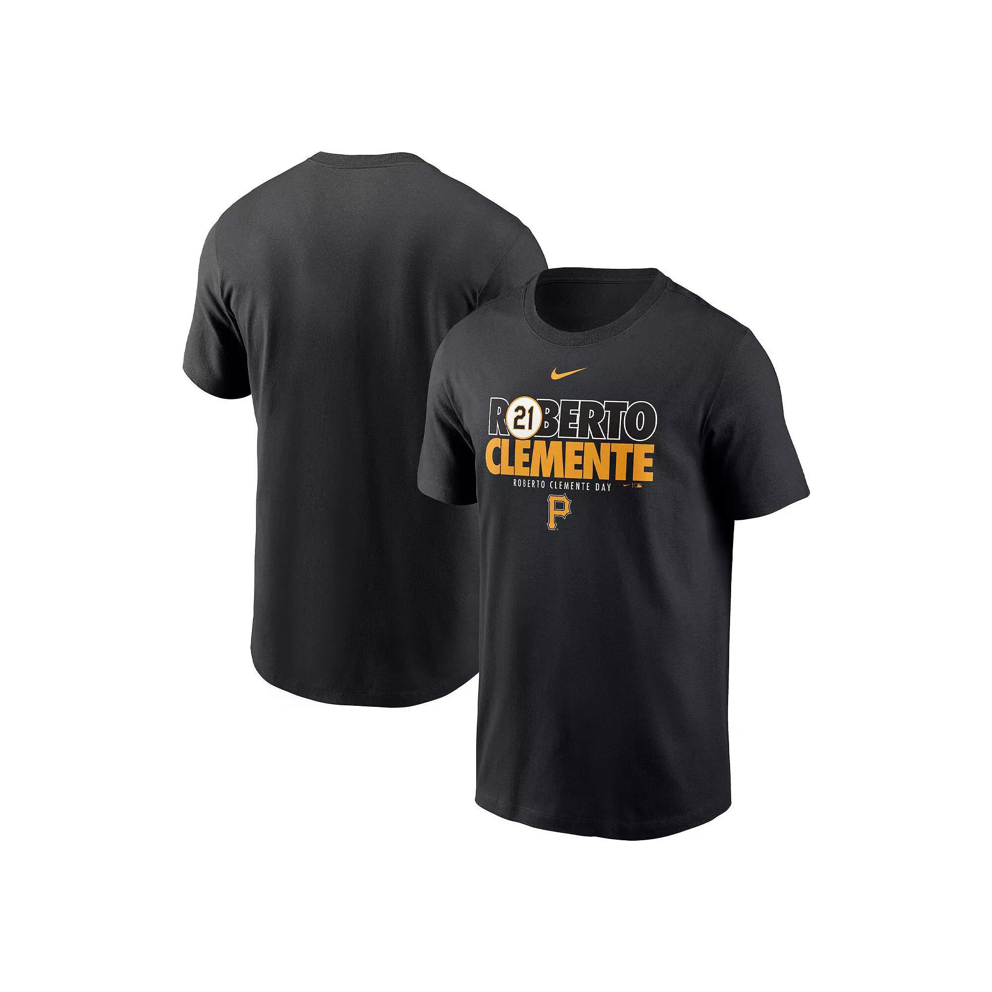 Men's Nike Roberto Clemente Black Pittsburgh Pirates Commemorative T-Shirt, Size: Small Product Image