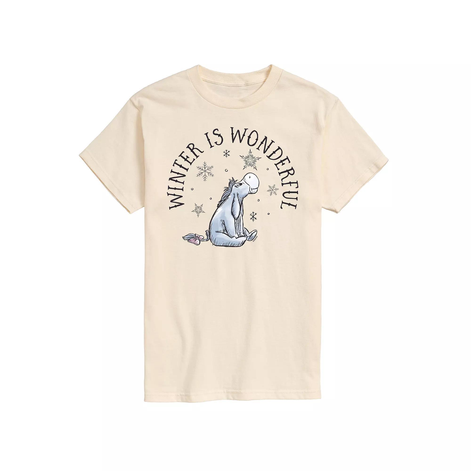 Disneys Winnie The Pooh Mens Winter Is Wonderful Graphic Tee Product Image