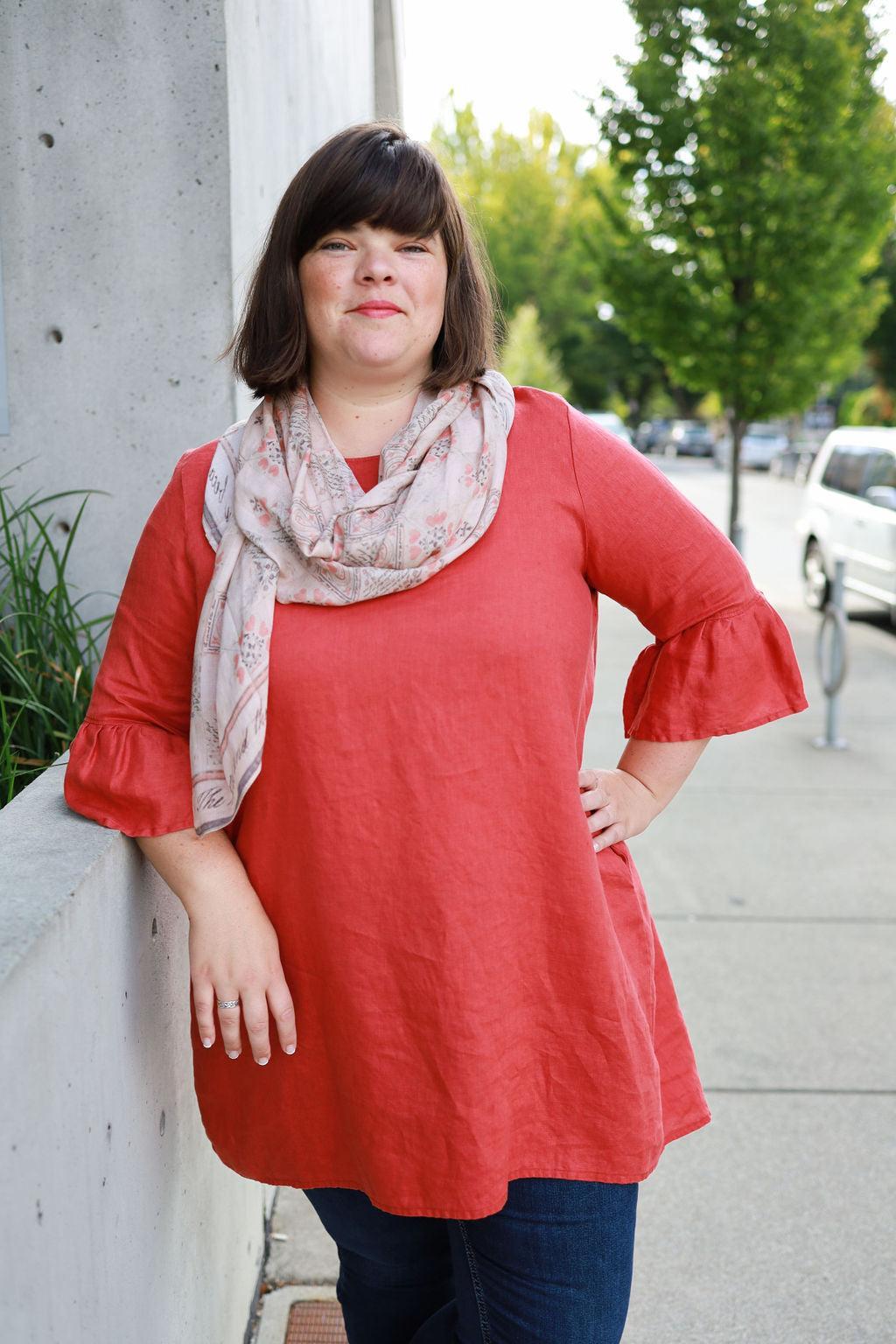 Bodacious Loverly Linen Tulip Sleeve Tunic Product Image
