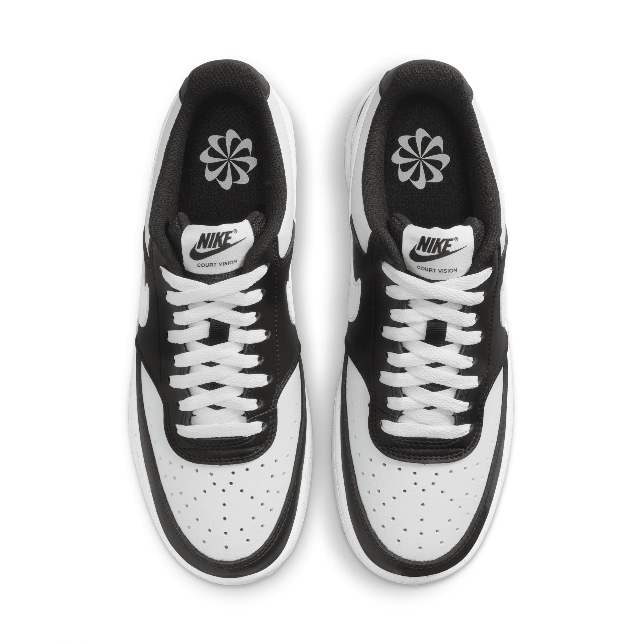 Nike Court Vision Next Nature Women's Low-Top Shoes, Size: 5.5, Black White Product Image