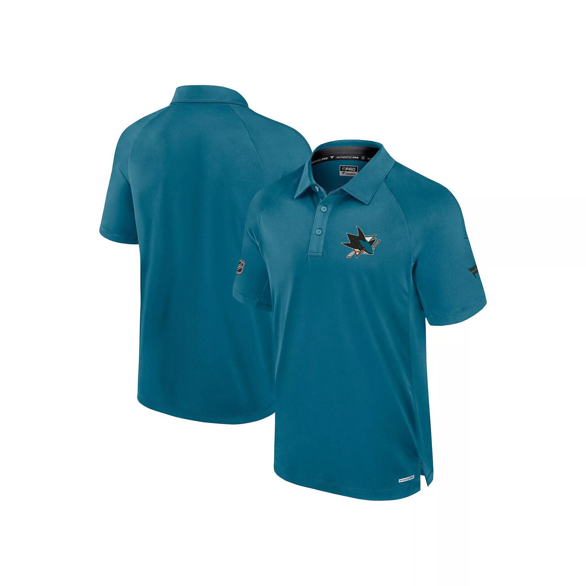 Mens Fanatics Teal San Jose Sharks Authentic Pro Rink Polo Product Image