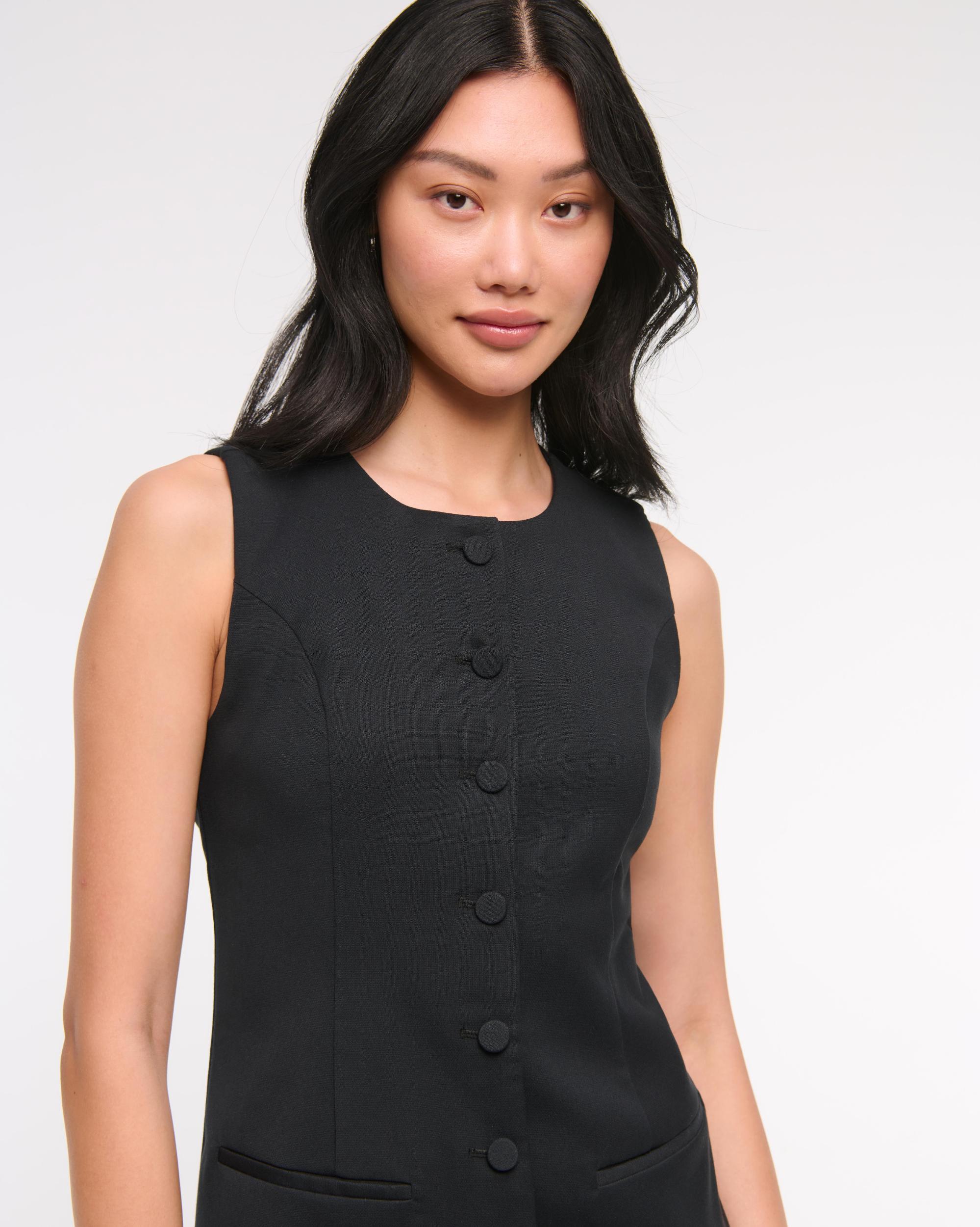 The A&F Mara High-Neck Vest Mini Dress Product Image