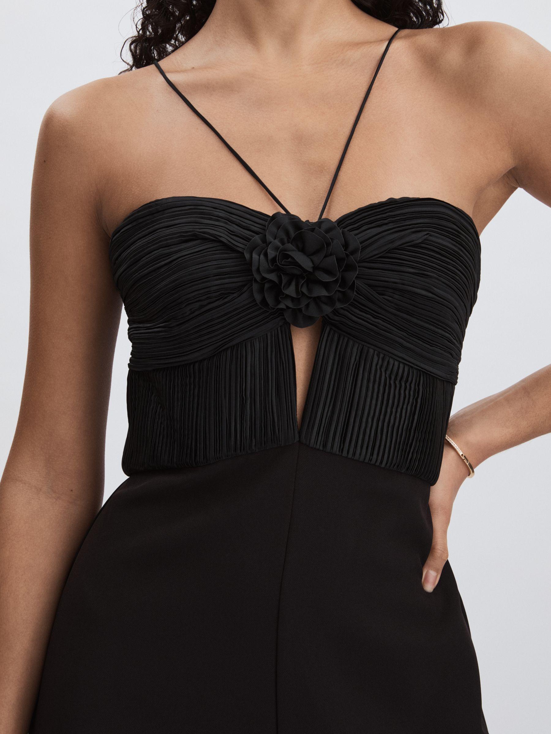 Amur Cady Rosette Jumpsuit in Black Product Image