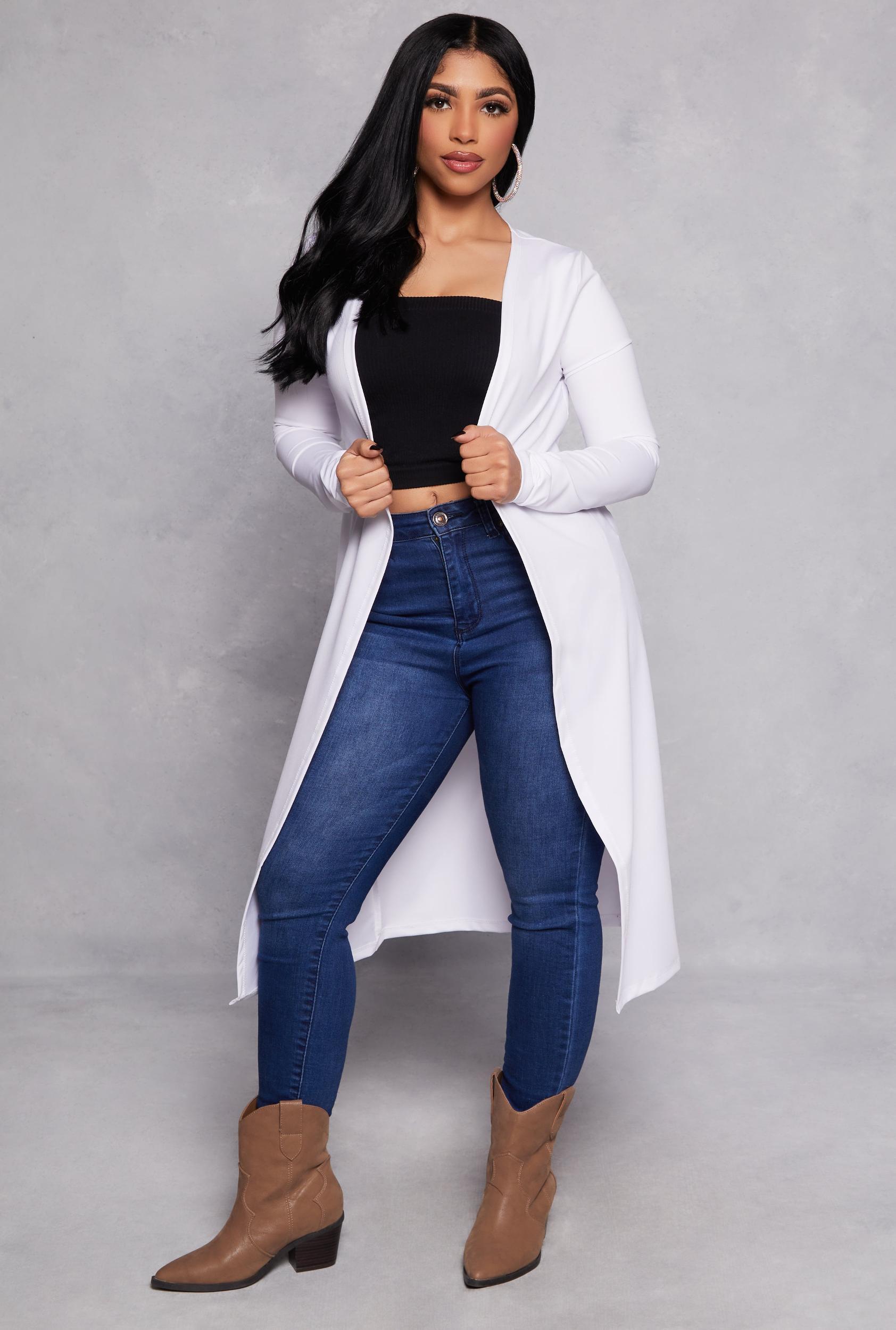 Womens Long Sleeve Open Front Duster Product Image