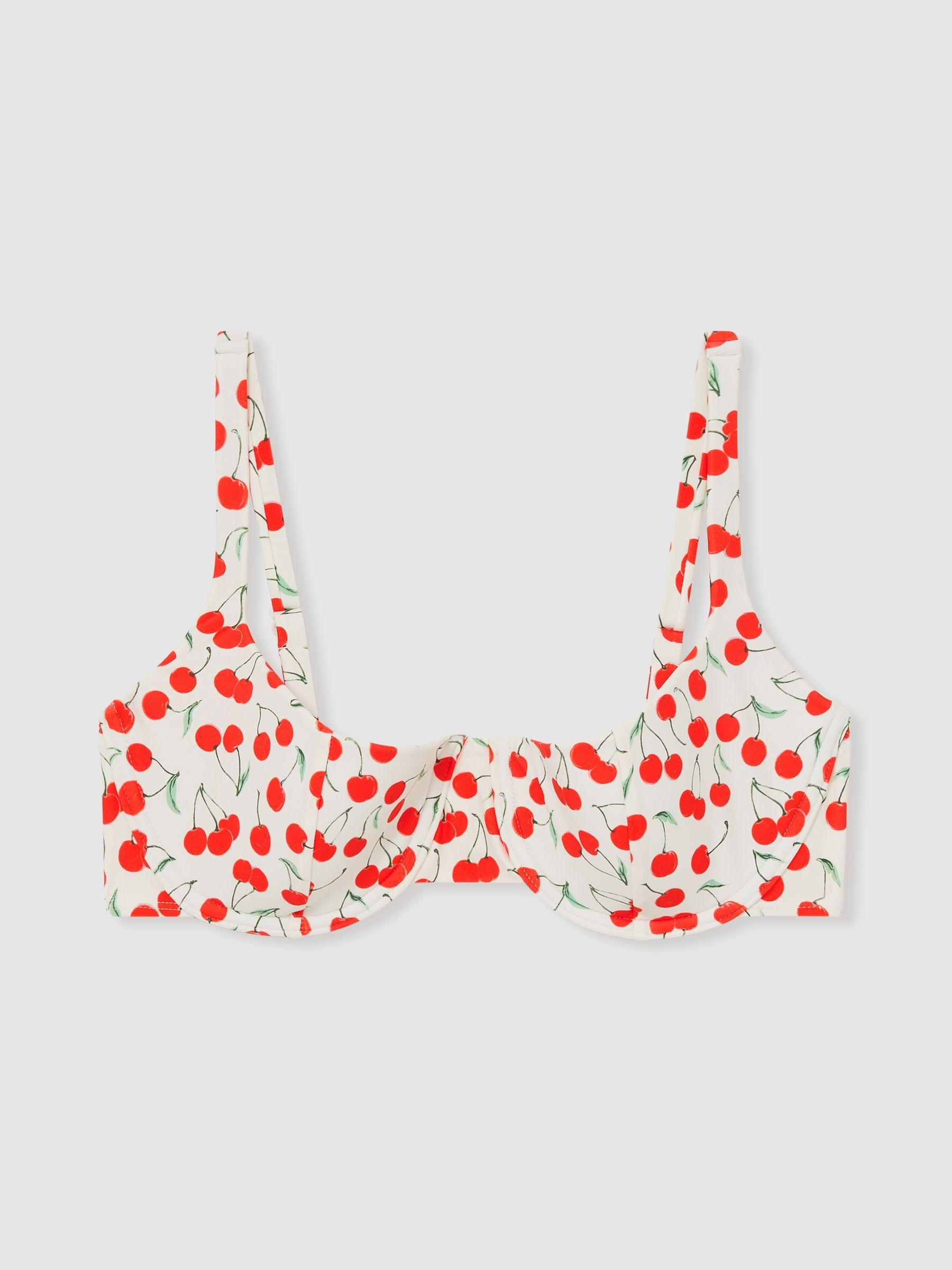 Good American Cherry Balconette Bikini Top in Cherry Product Image