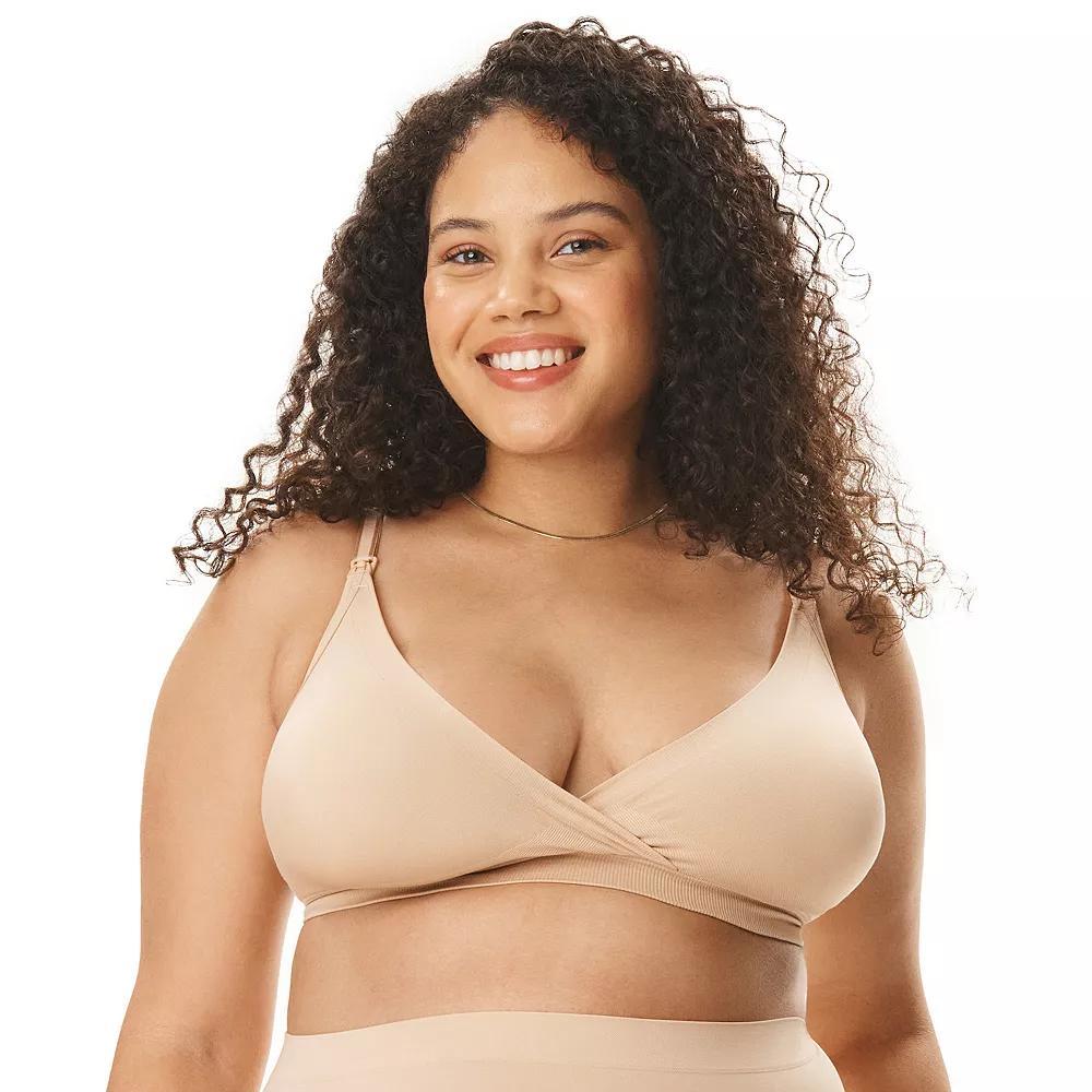 Maternity Motherhood Seamless Wrap Triangle Nursing Bra 90036, Womens Brown Product Image