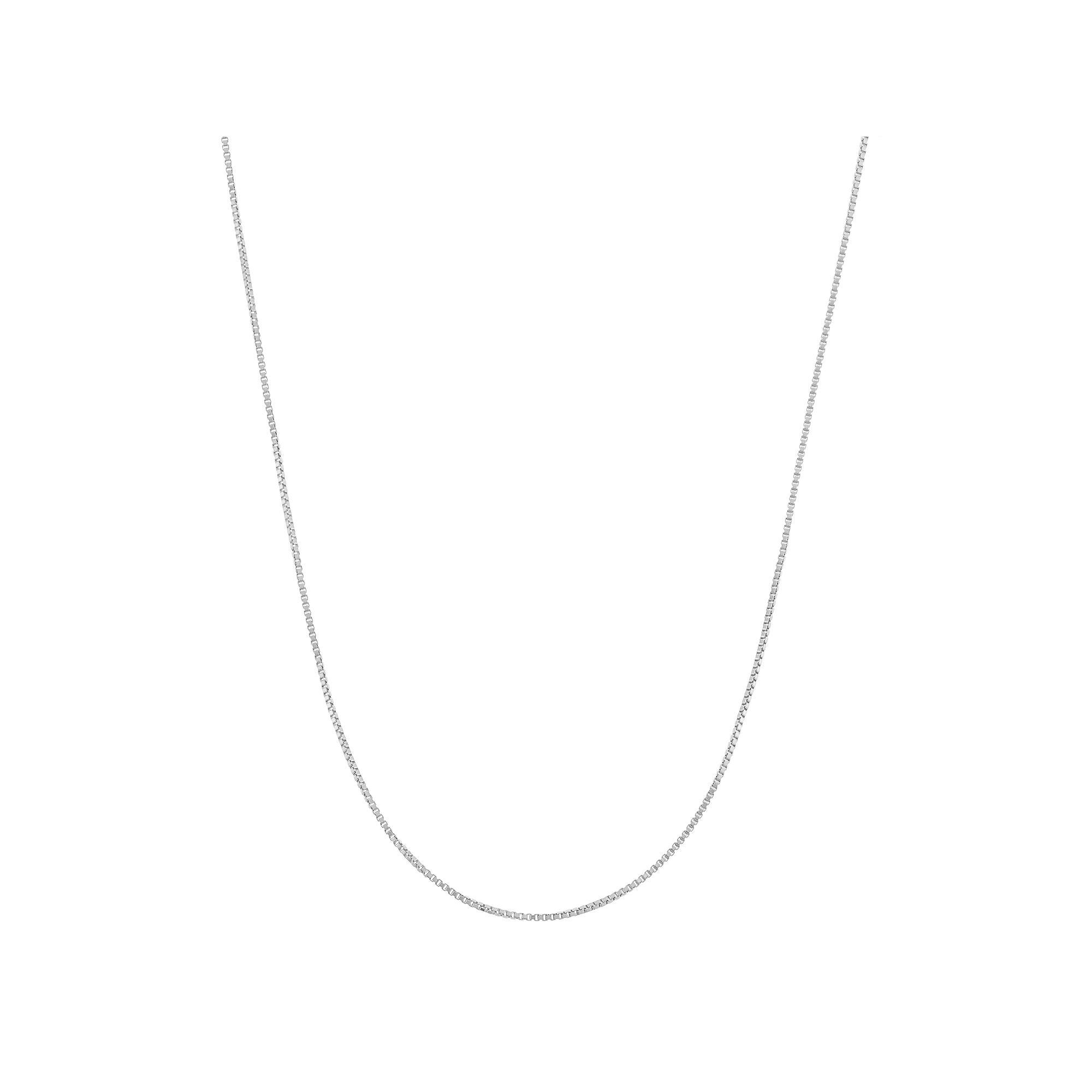 Jordan Blue Sterling Silver Box Chain Necklace, Women's, Size: 22", Grey Product Image