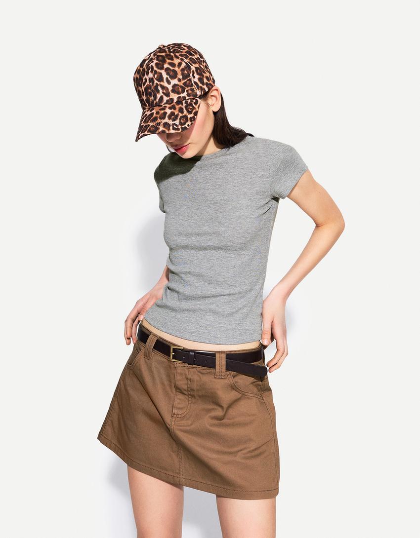 Short sleeve T-shirt with a scoop neck Product Image