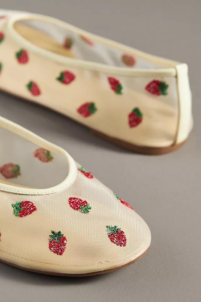Maeve Embroidered Mesh Flats Product Image