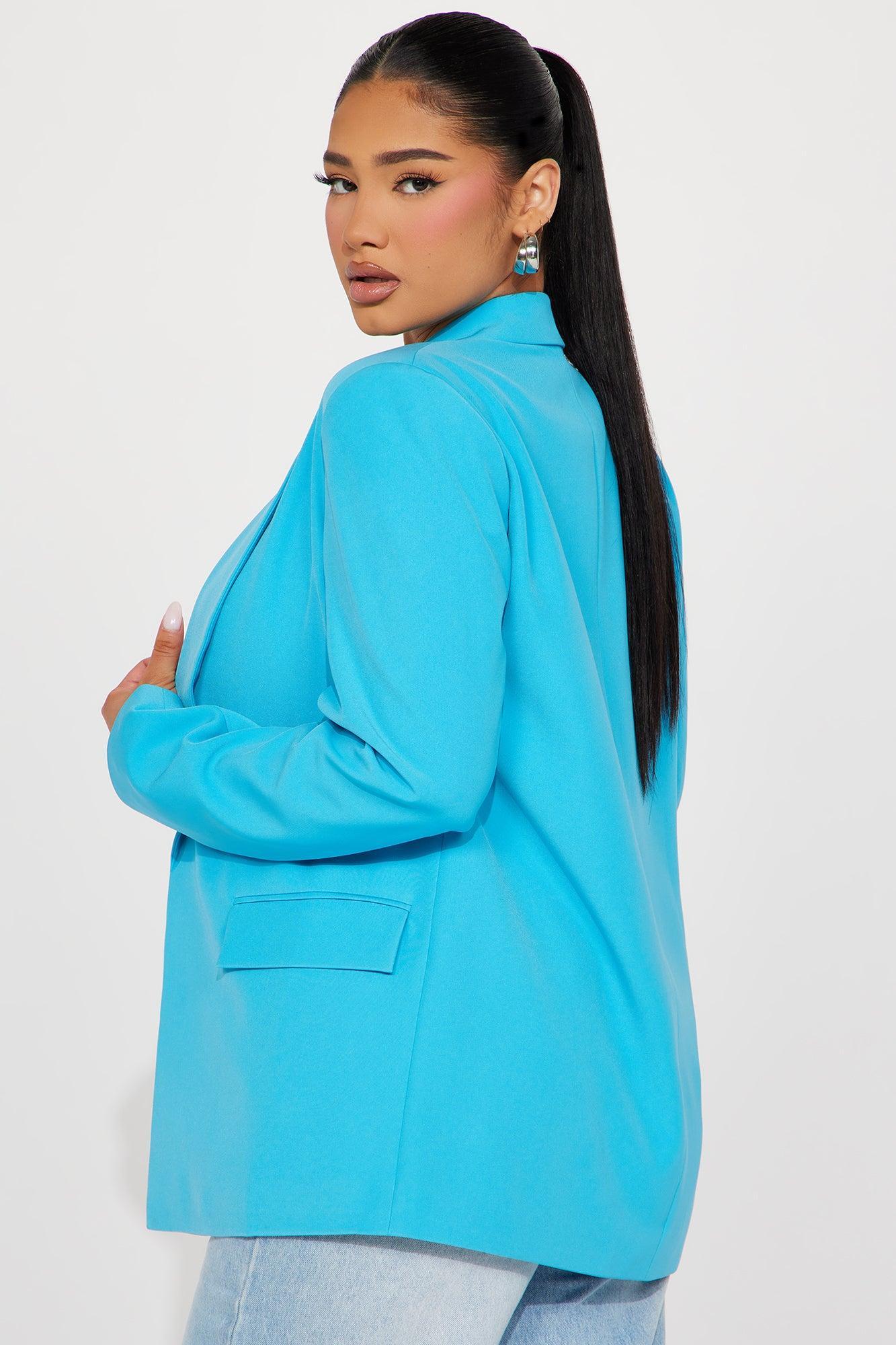 Have A Little Faith Blazer - Aqua Product Image
