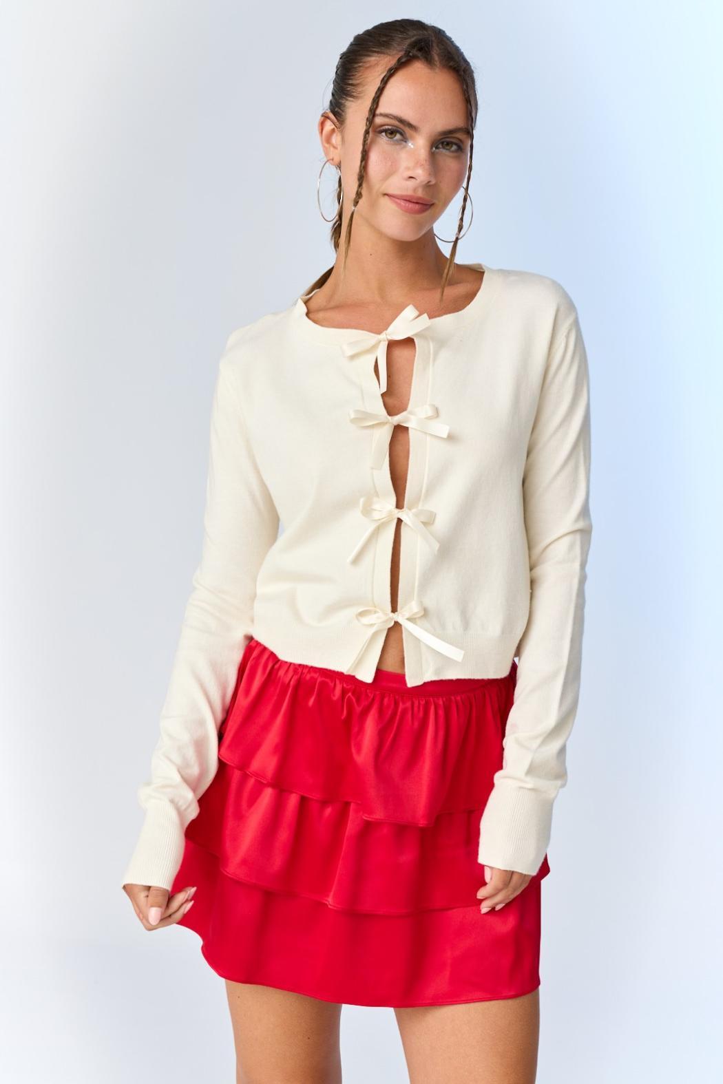 "Cora" Bow Cardigan Product Image