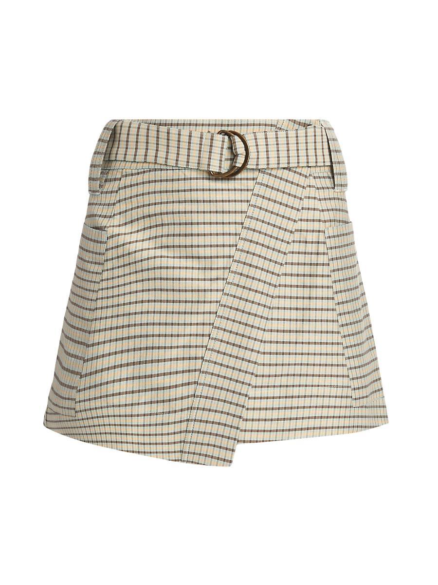 Womens Deanna Checked Miniskirt Product Image
