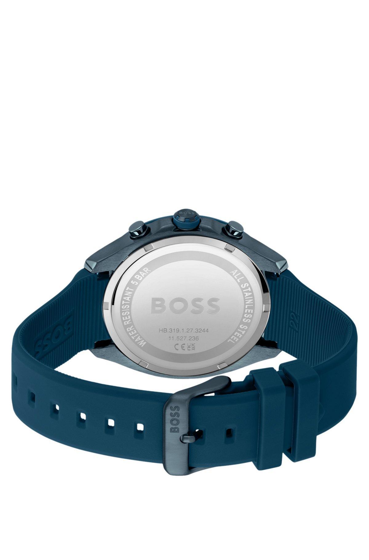 Chronograph watch with branded silicone strap Product Image