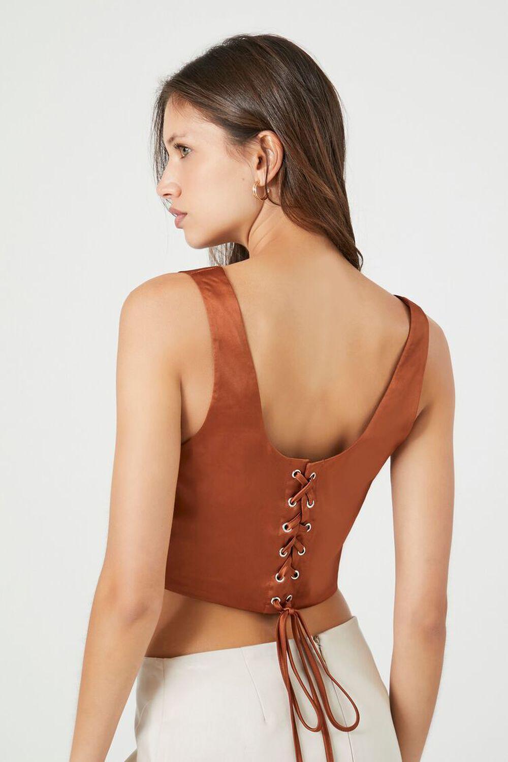 Satin Corset Crop Top | Forever 21 Product Image