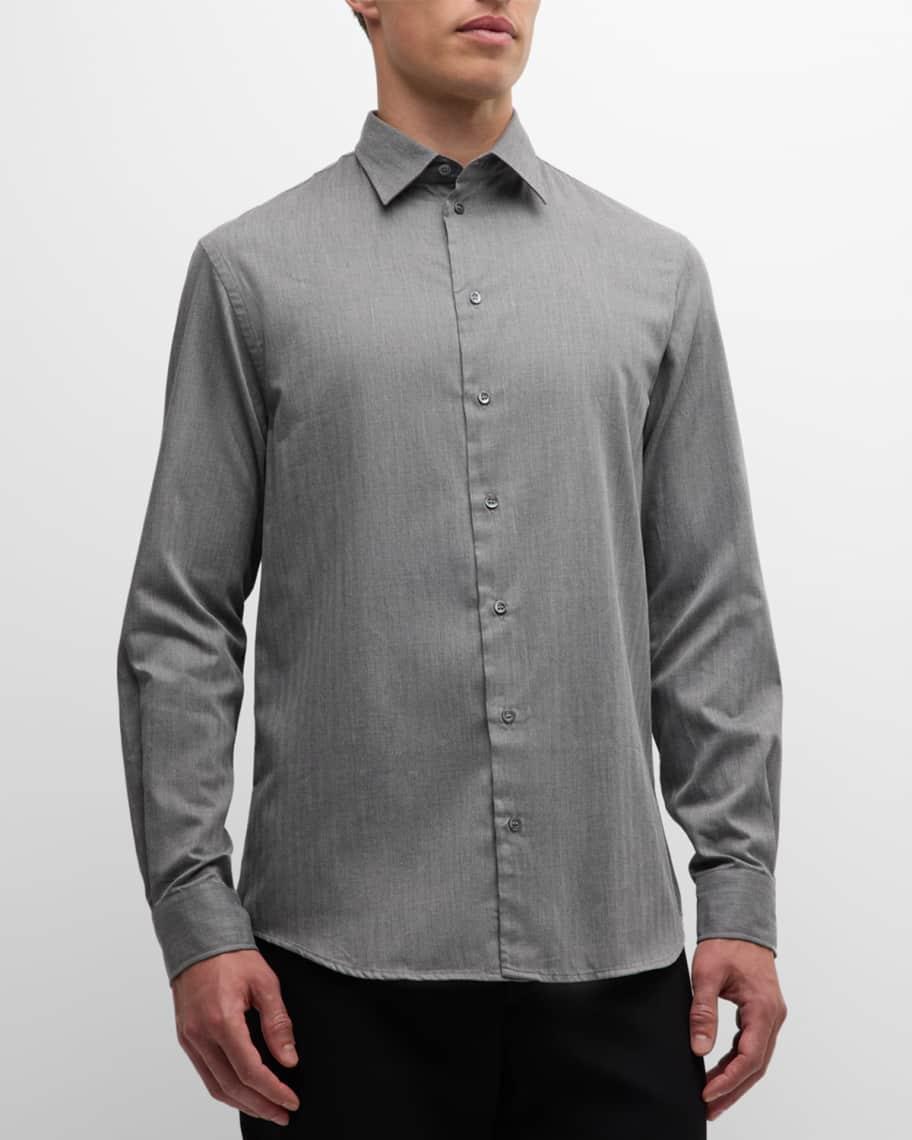 Mens Cotton Chevron Sport Shirt Product Image