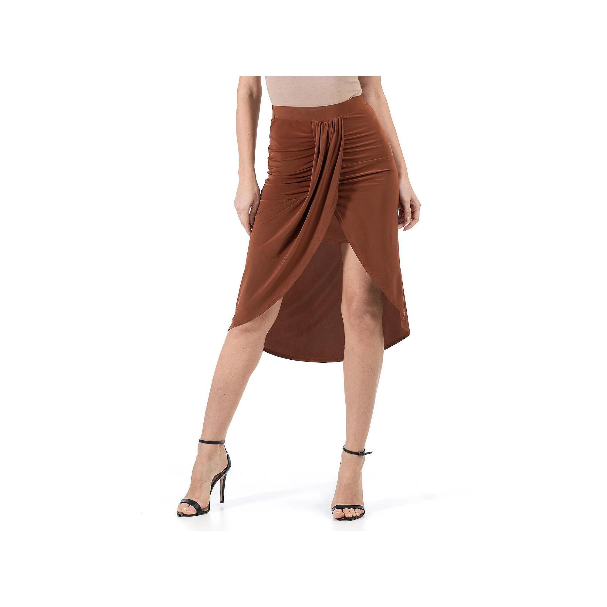 Women's 24Seven Comfort Apparel Knee Length Tulip Skirt, Size: XL, Blue Product Image