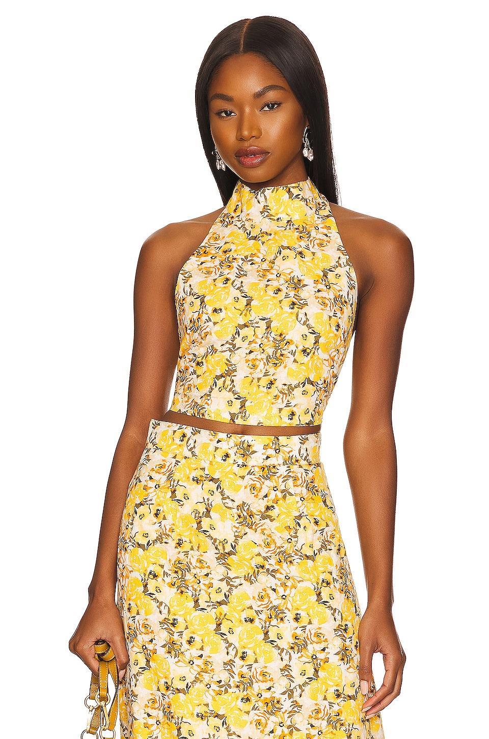 Floral Halter Top Something Navy Product Image