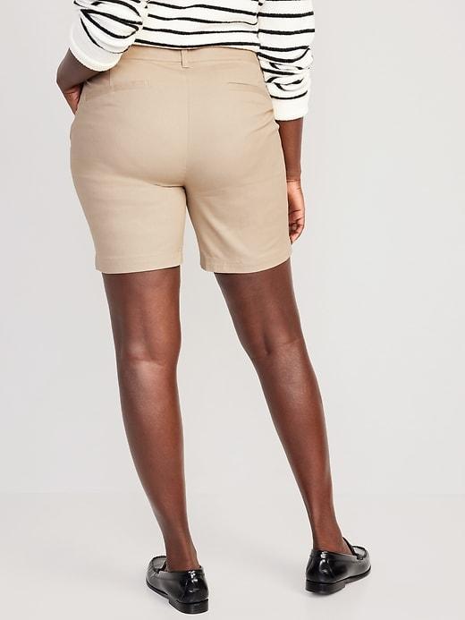 High-Waisted Uniform Bermuda Shorts -- 7-inch inseam Product Image