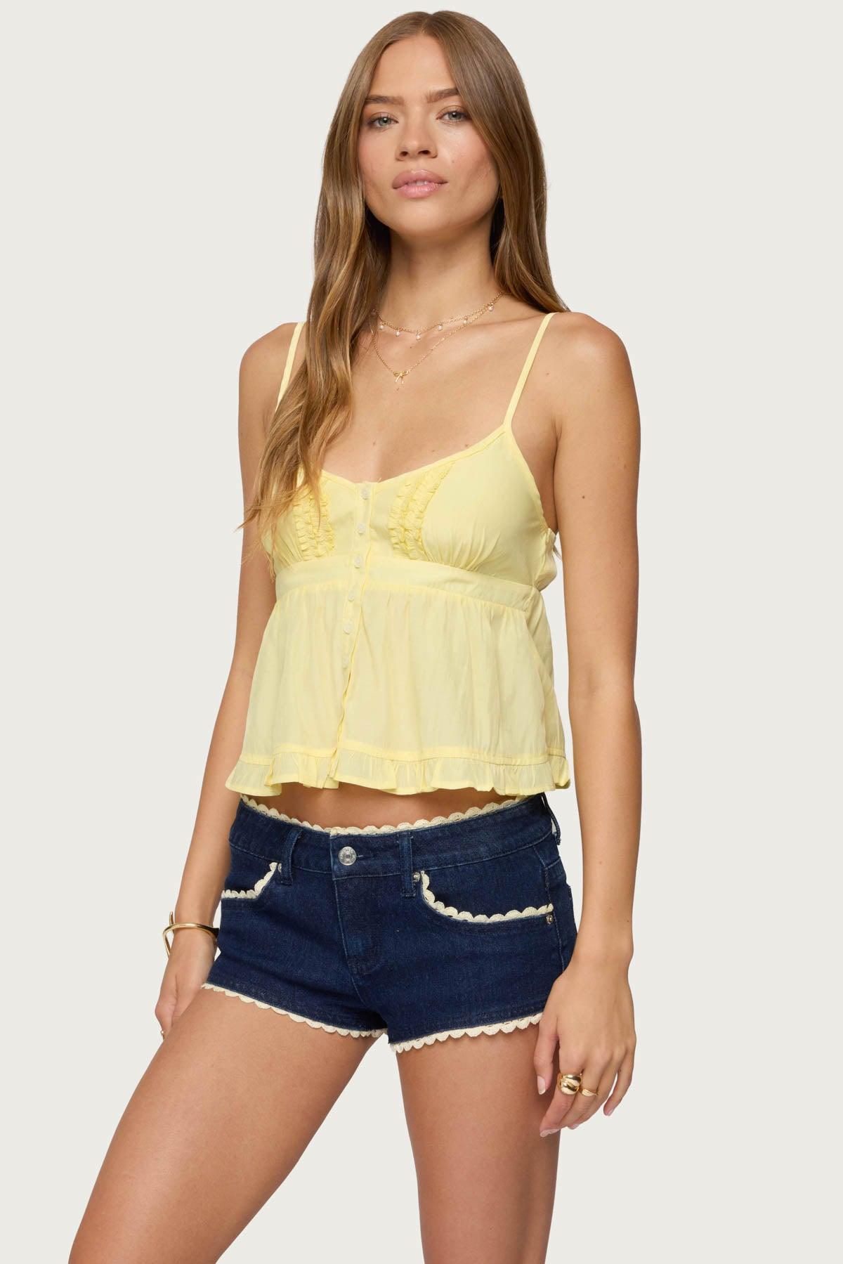 Halsey Ruffle Tank Top Product Image