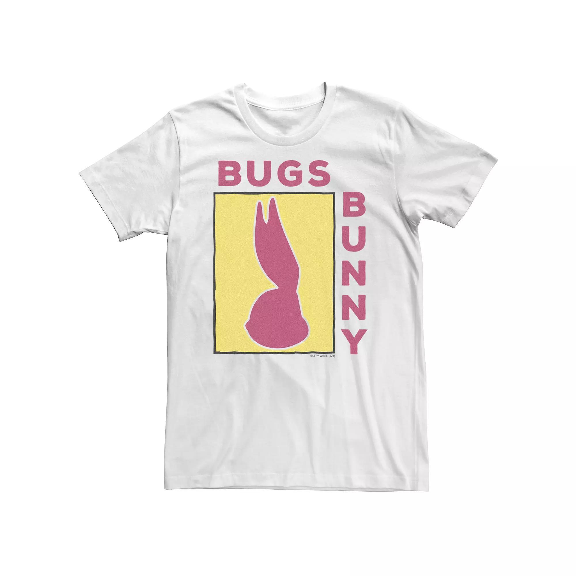 Big & Tall Looney Tunes Bugs Bunny Side Profile Silhouette Box Up Tee, Men's, Size: 3XL Tall, White Product Image
