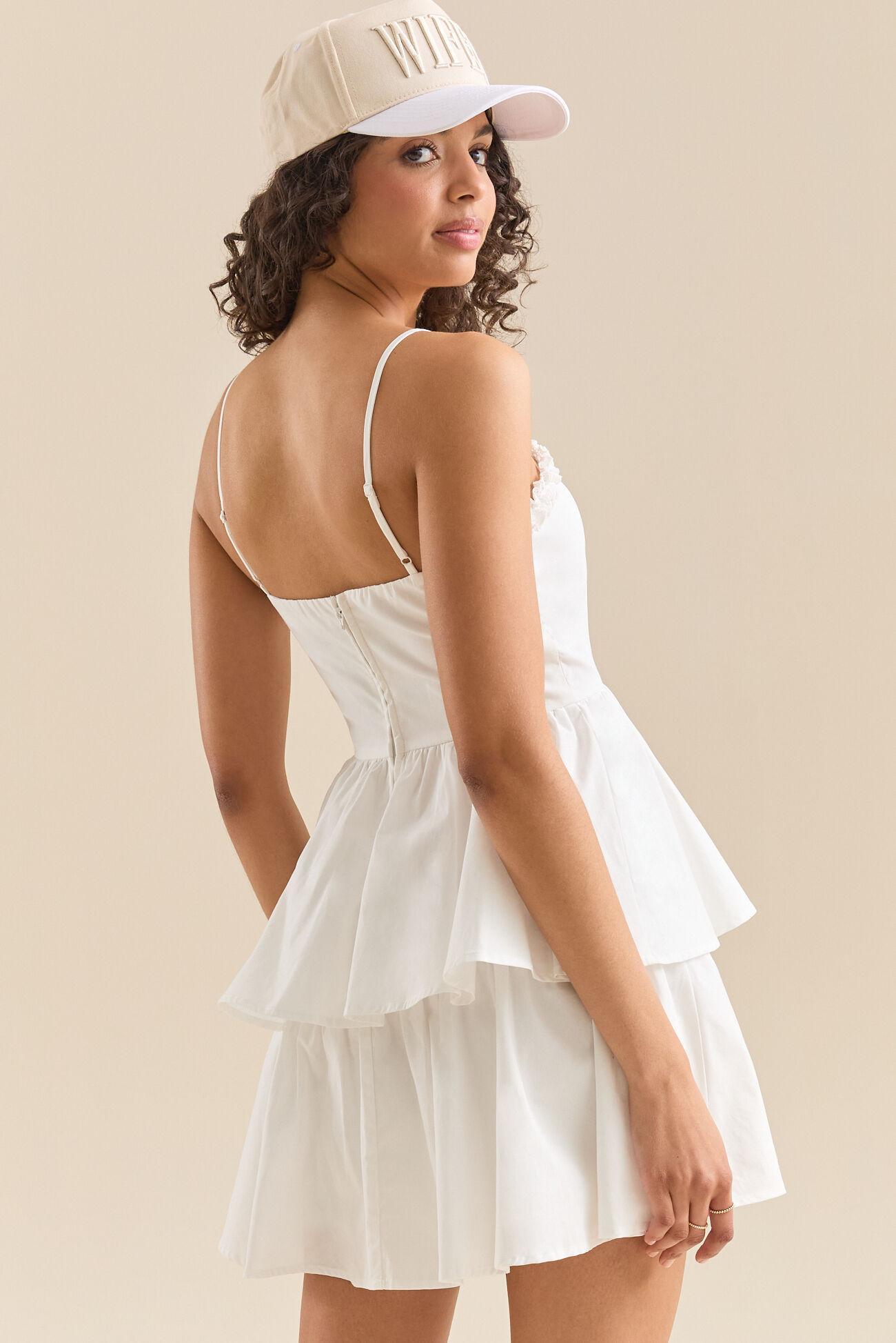 Olive Tiered Mini Dress Product Image