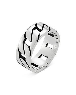 Milanesi And Co Sterling Silver Oxidized Bold Curb Band Ring Product Image
