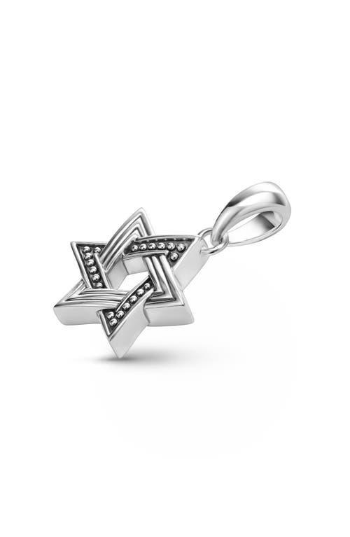 Lagos Mens Sterling Silver Anthem Small Star of David Amulet Pendant Product Image