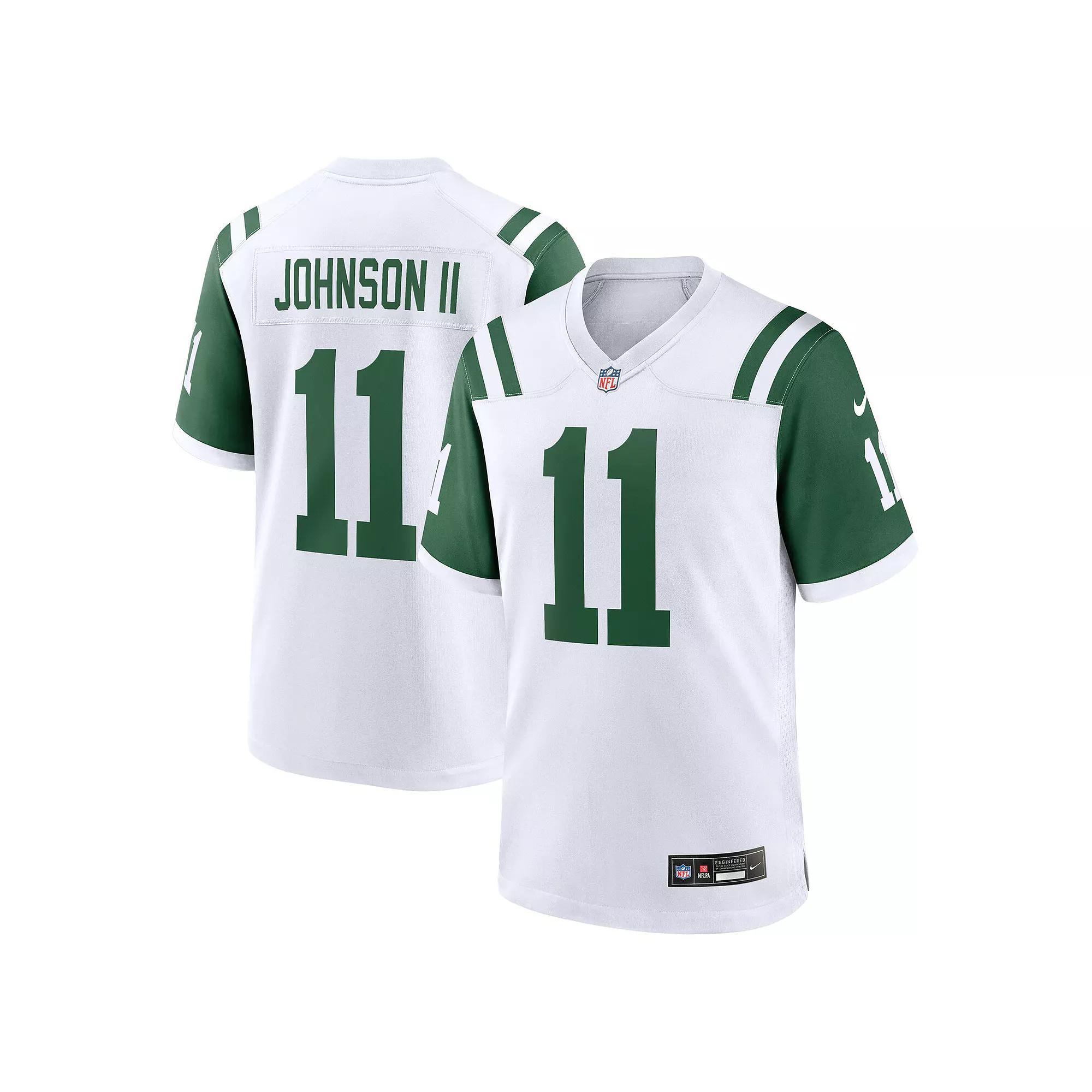 Men's Nike Jermaine Johnson II White New York Jets Classic Alternate Game Jersey, Size: 3XL Product Image