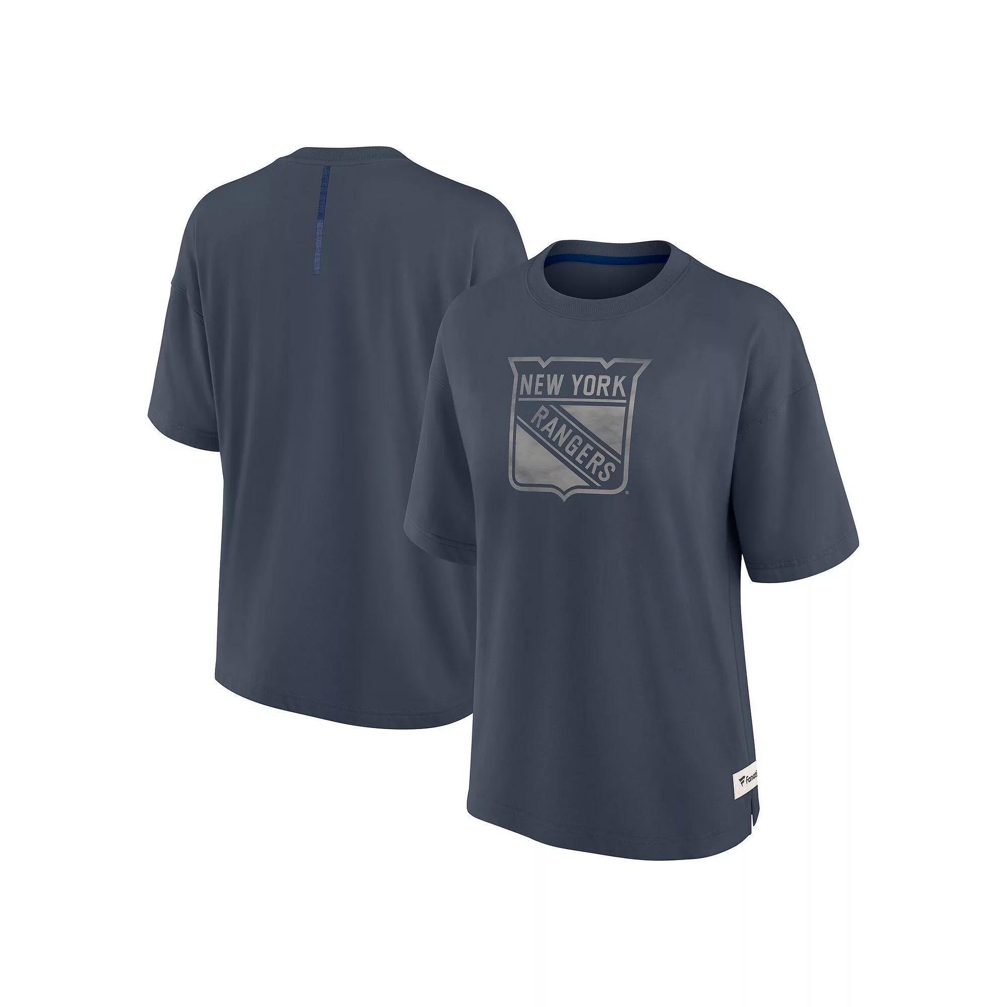 Women's Fanatics Blue New York Yankees Elements Raw Edge Future Ground T-Shirt, Size: 3XL Product Image