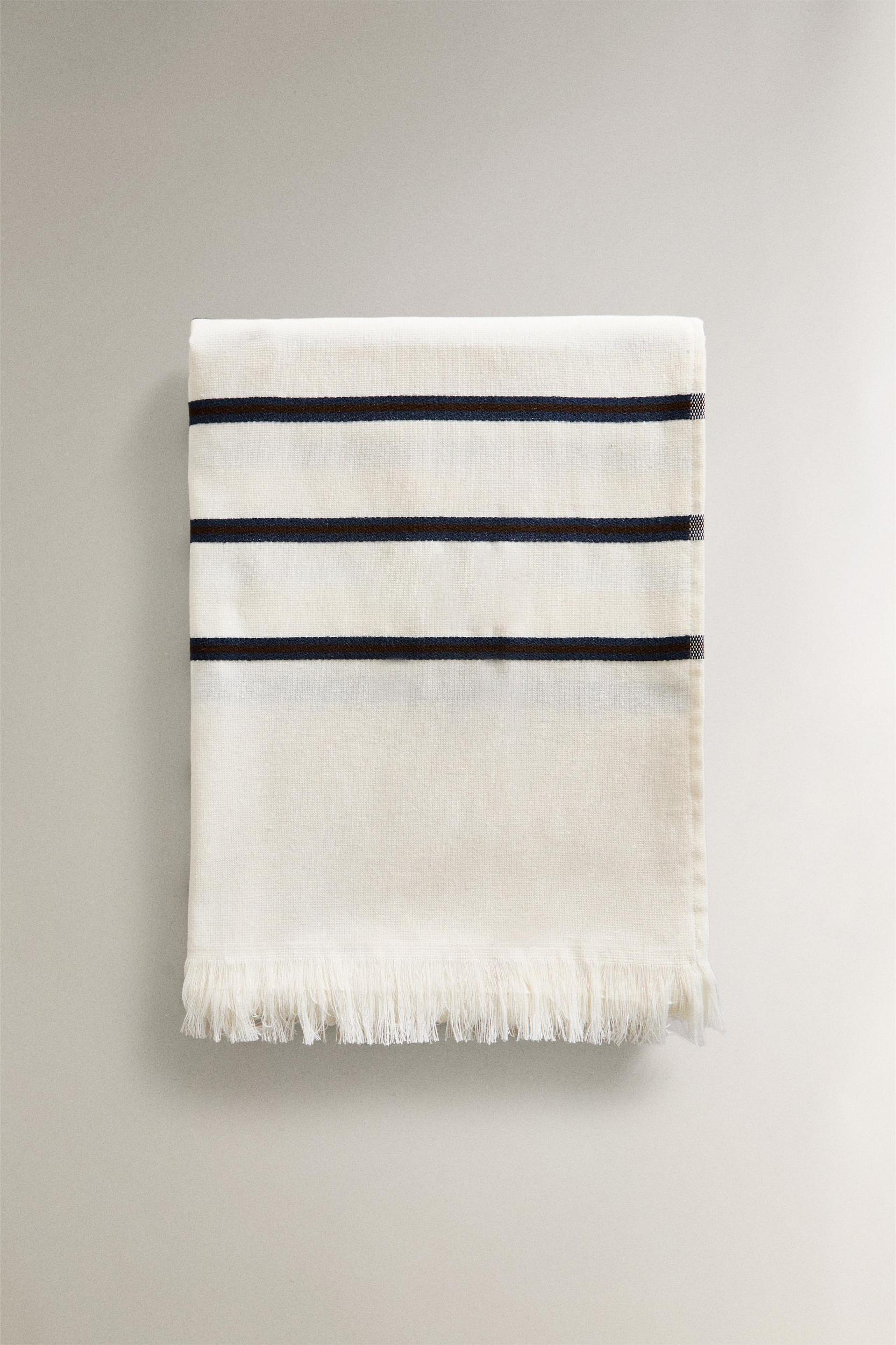 STRIPED COTTON BEACH TOWEL Product Image