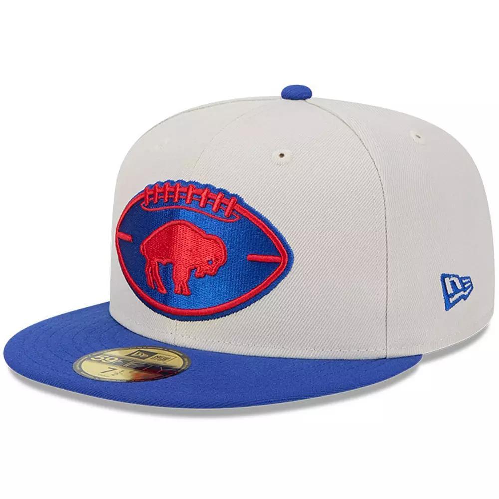 Men's New Era Stone/Royal Buffalo Bills 2024 Sideline Historic 59FIFTY Fitted Hat, Size: 7 5/8, Team Product Image